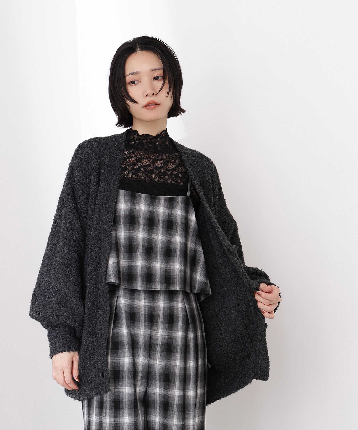  「レースハイネックカットソー」|Tシャツ・カットソー|