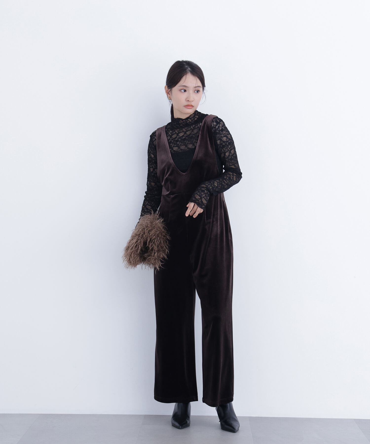  「レースハイネックカットソー」|Tシャツ・カットソー|