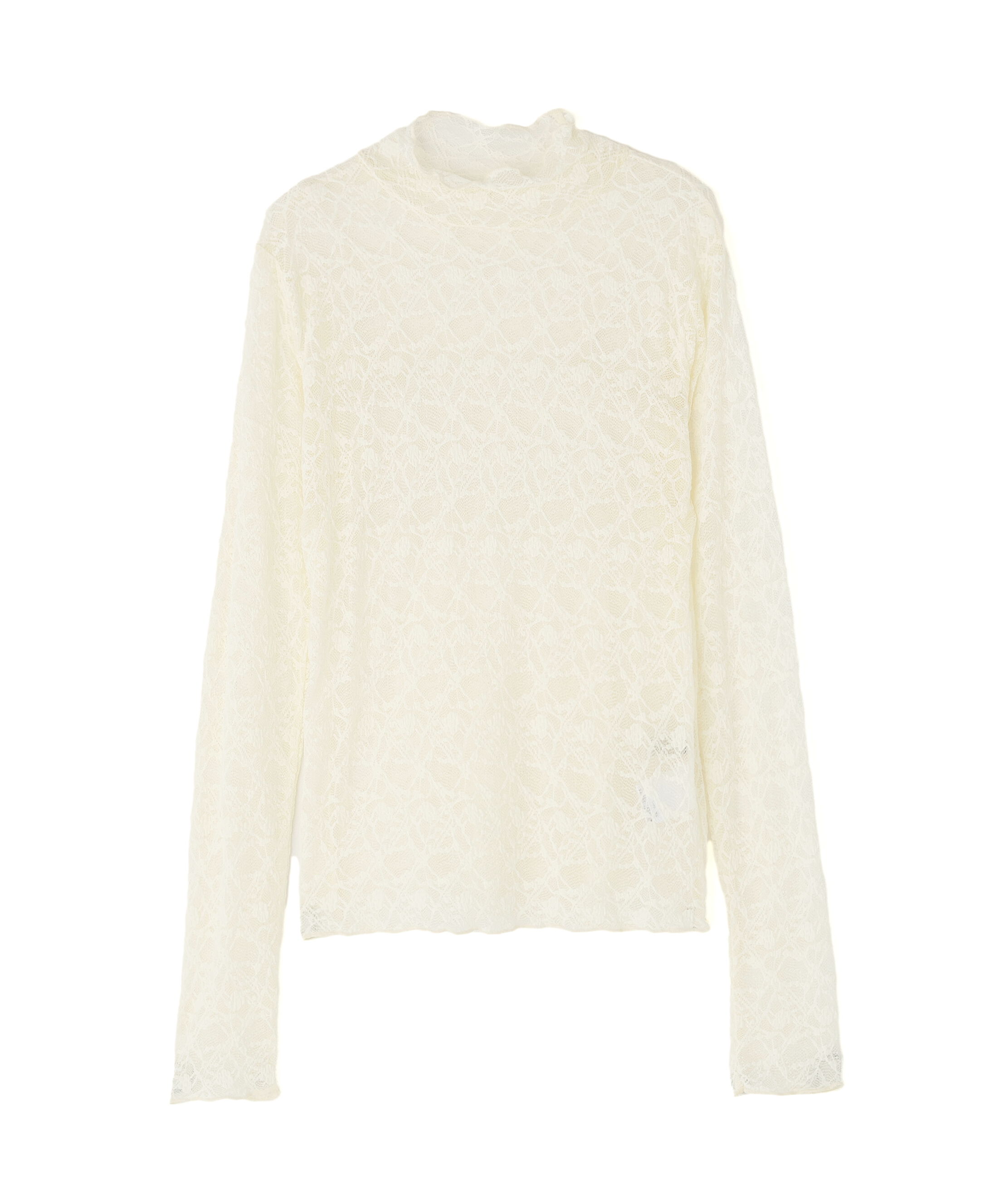  「レースハイネックカットソー」|Tシャツ・カットソー|