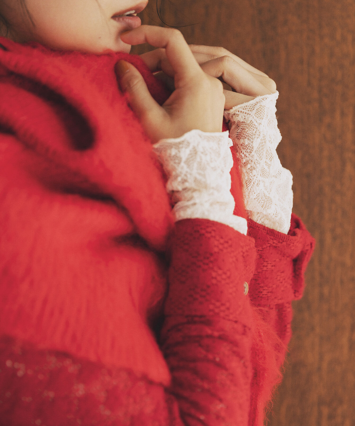  「レースハイネックカットソー」|Tシャツ・カットソー|