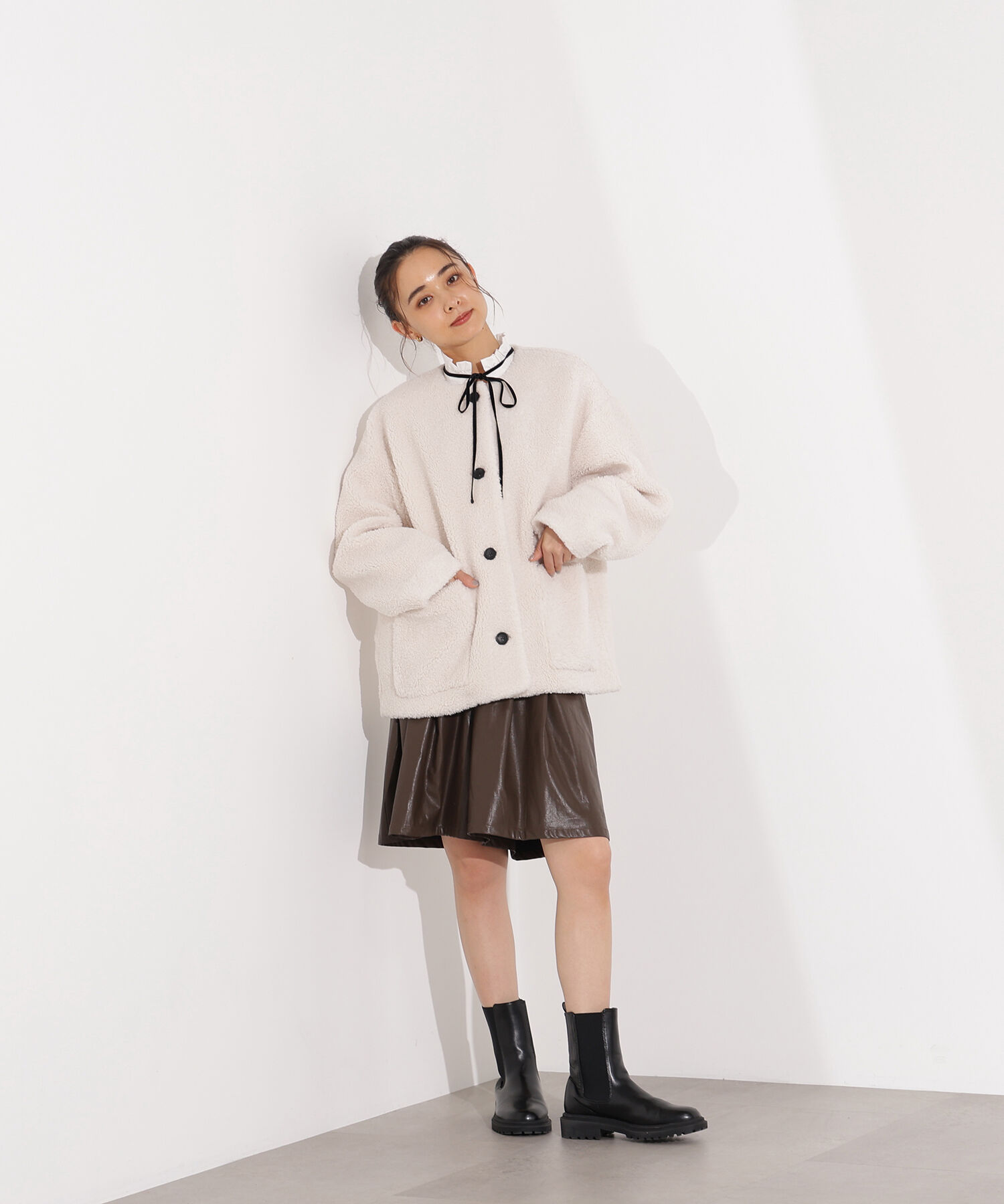  「フェイクレザーハーフパンツ」|その他|