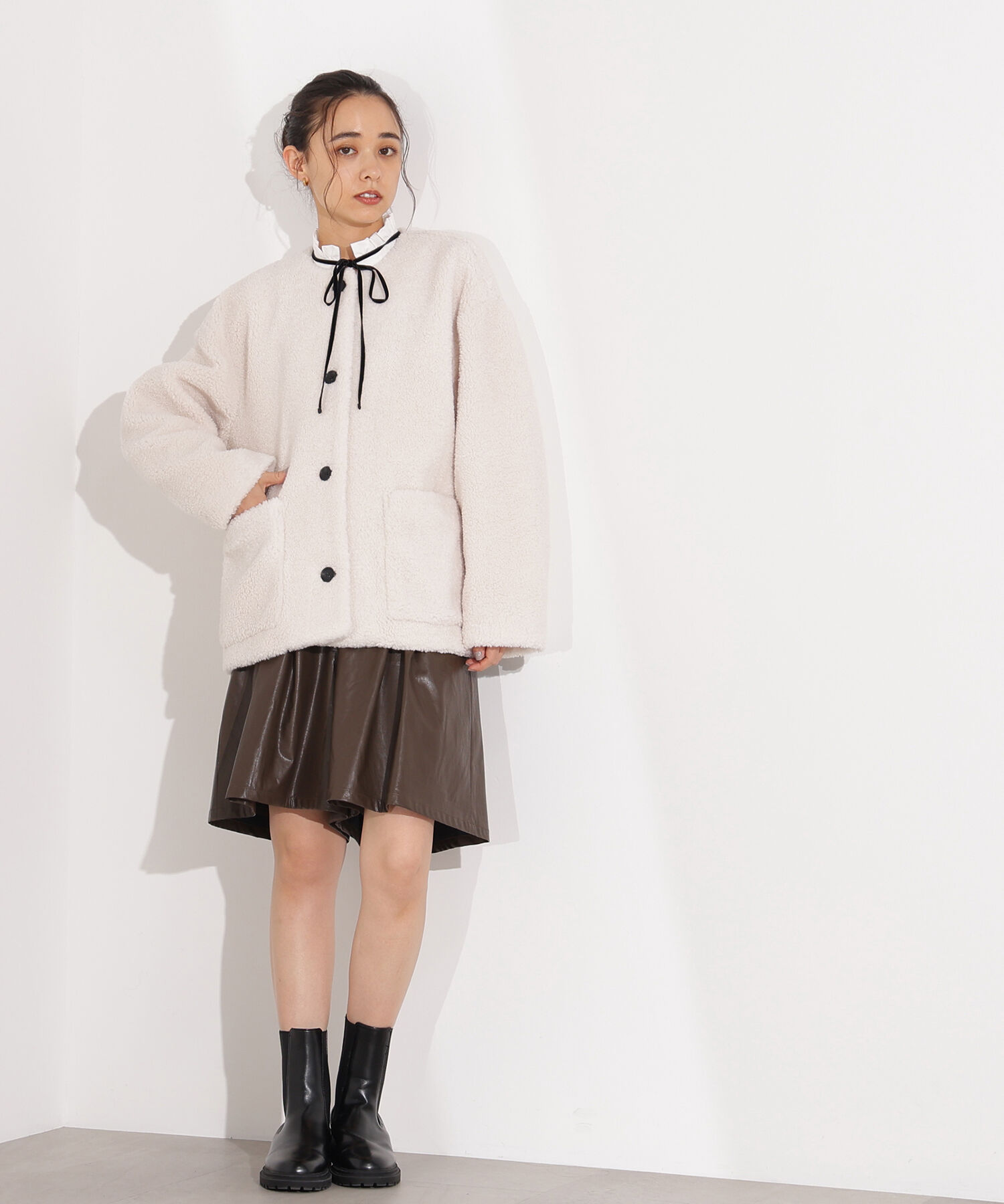  「フェイクレザーハーフパンツ」|その他|