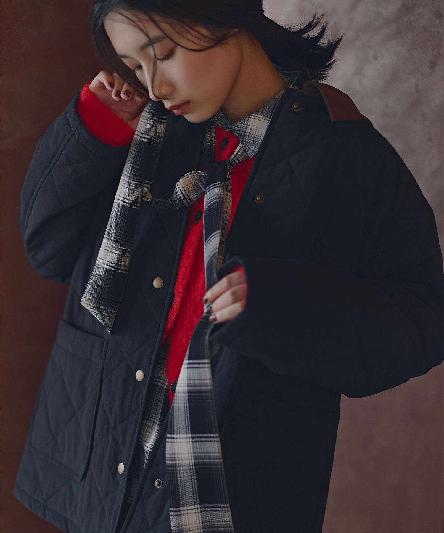  「チェックボウタイブラウス」|シャツ・ブラウス|ブラックチェ 2