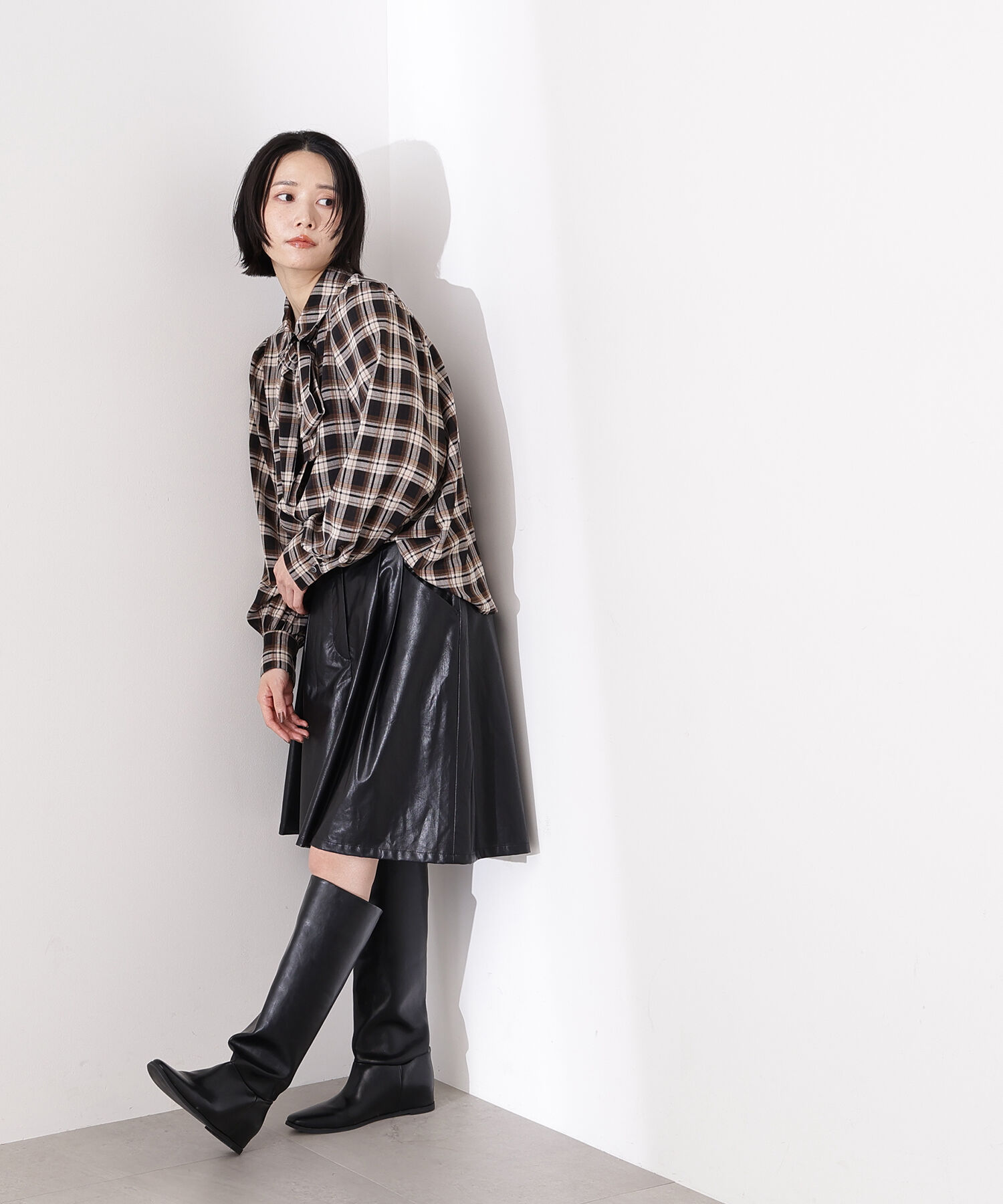  「チェックボウタイブラウス」|シャツ・ブラウス|