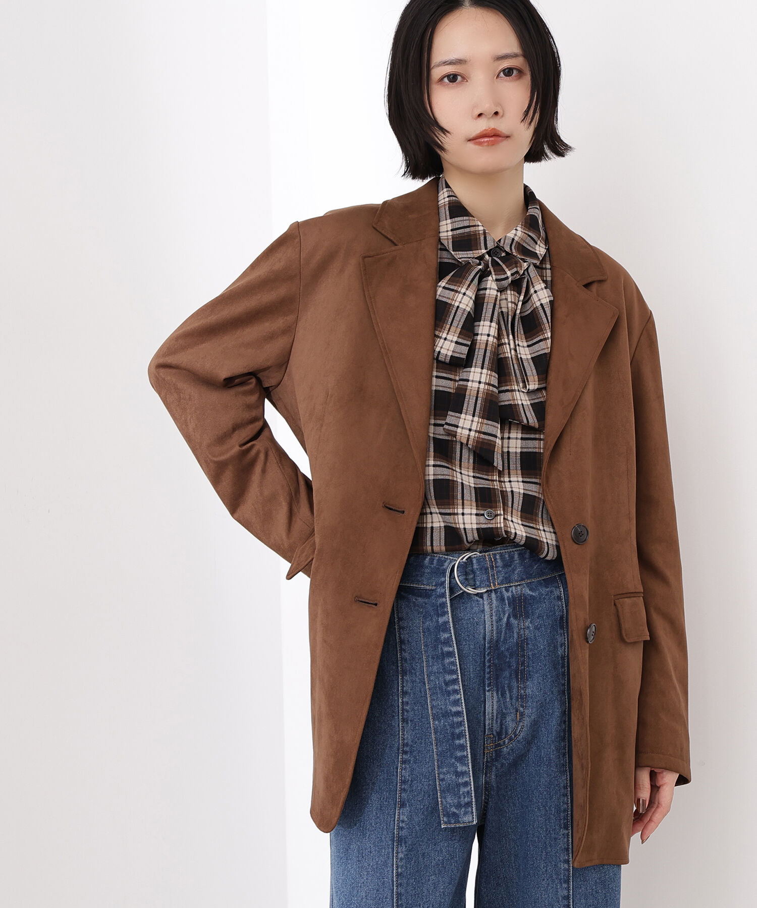  「チェックボウタイブラウス」|シャツ・ブラウス|