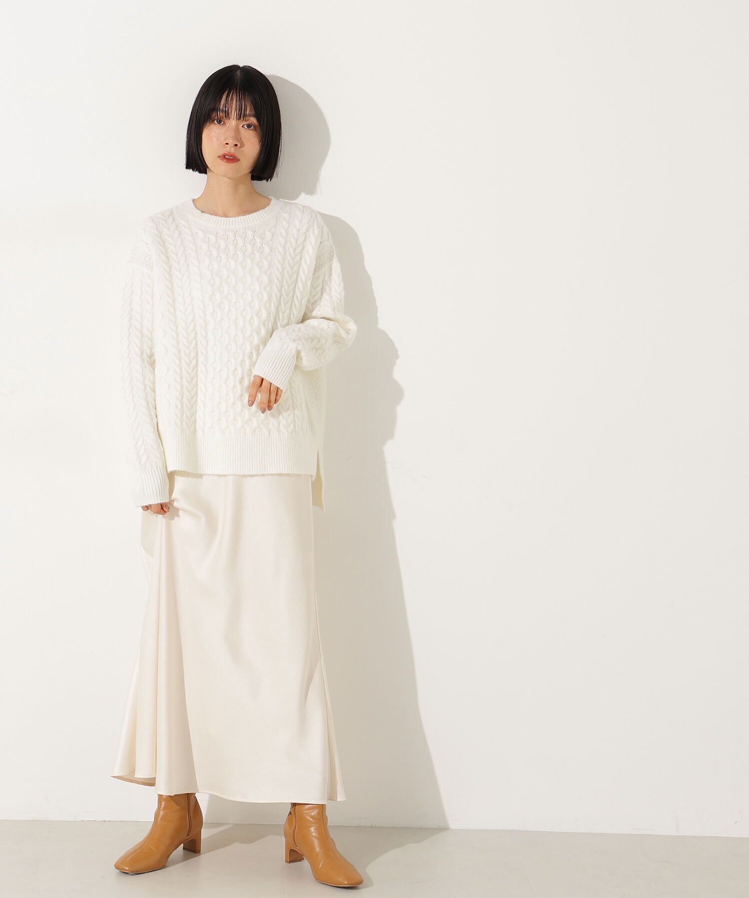  「ベーシックケーブルニット」|ニット・セーター|