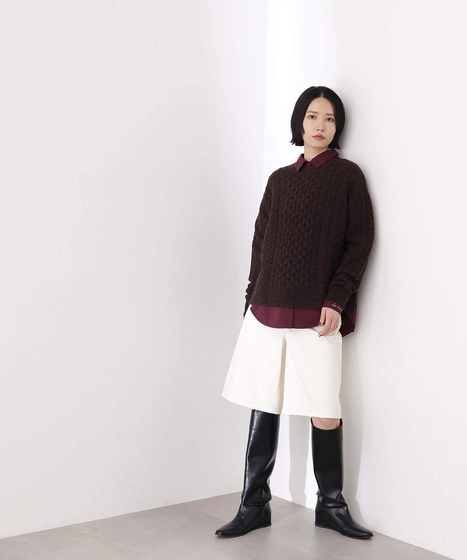  「ベーシックケーブルニット」|ニット・セーター|