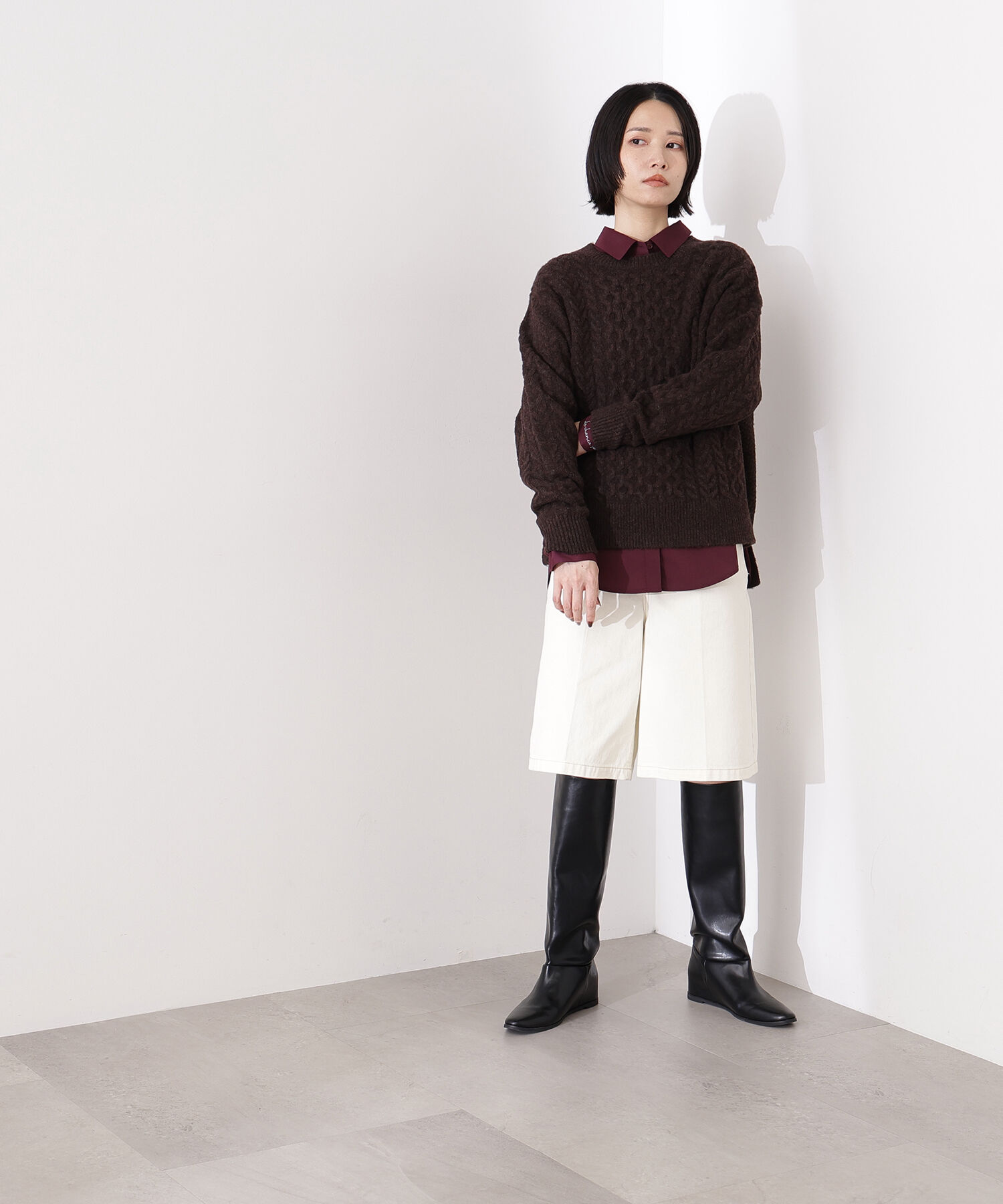  「ベーシックケーブルニット」|ニット・セーター|