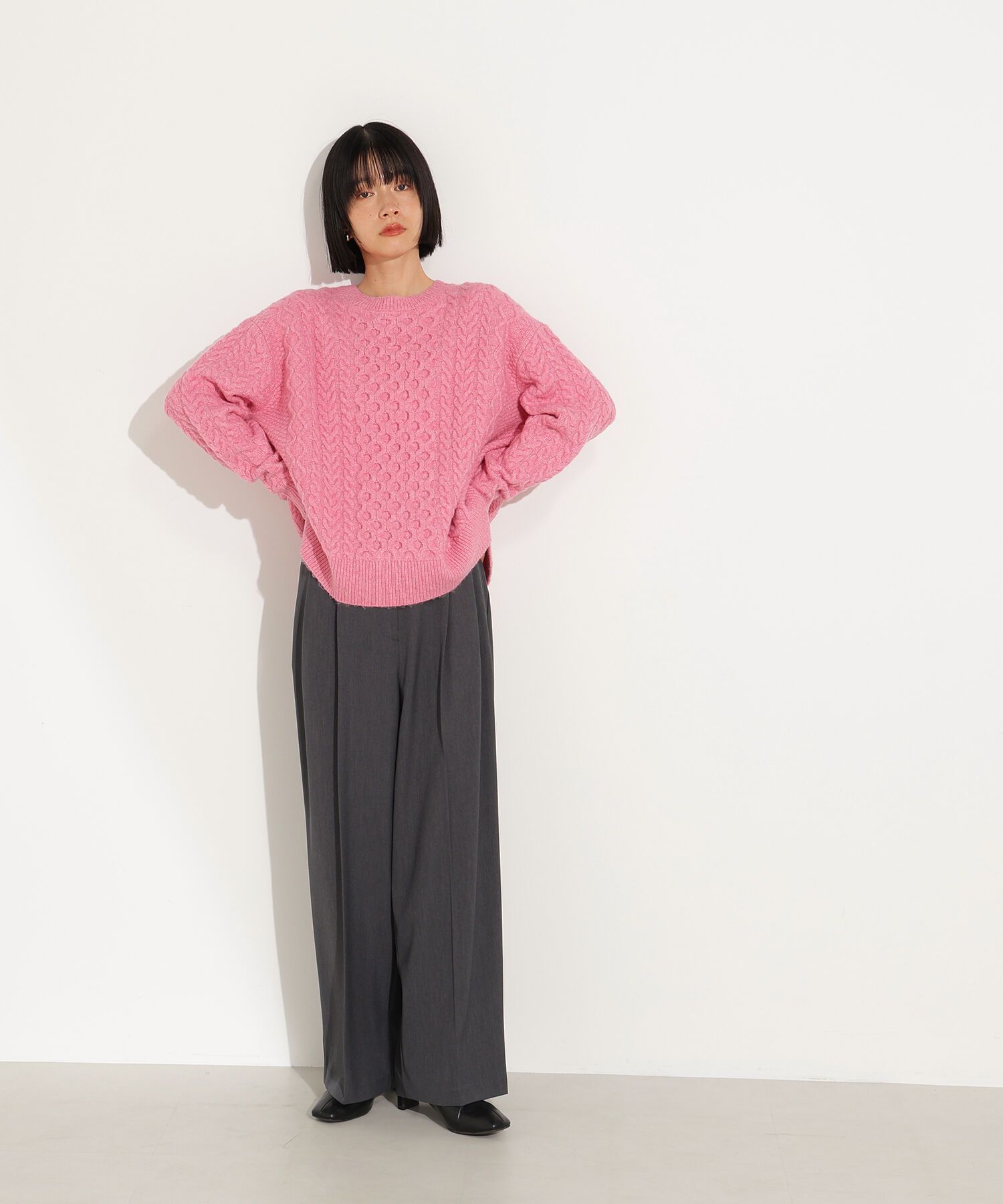  「ベーシックケーブルニット」|ニット・セーター|