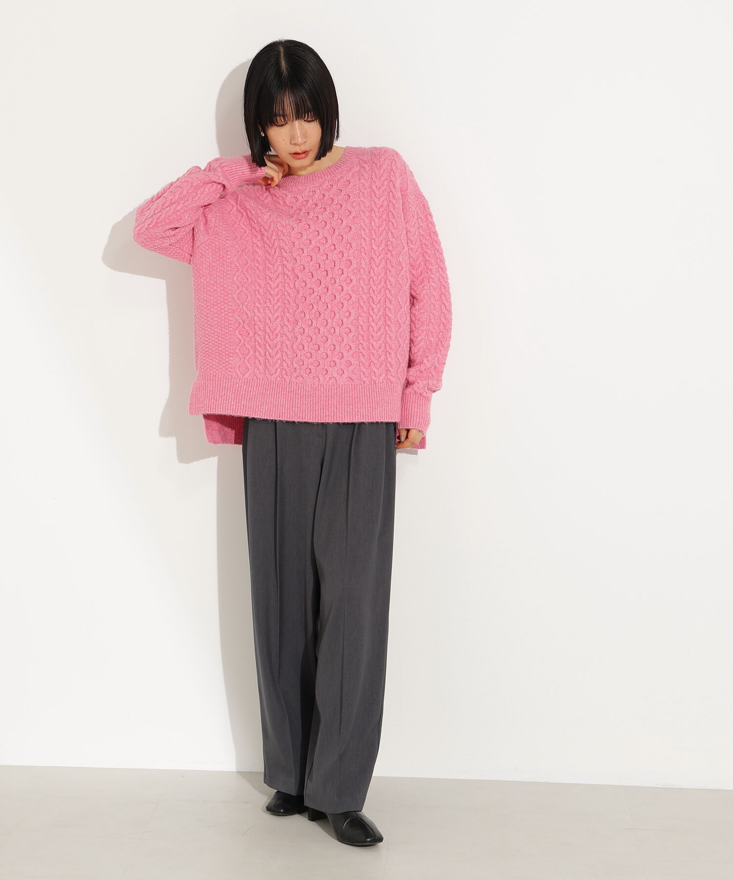  「ベーシックケーブルニット」|ニット・セーター|