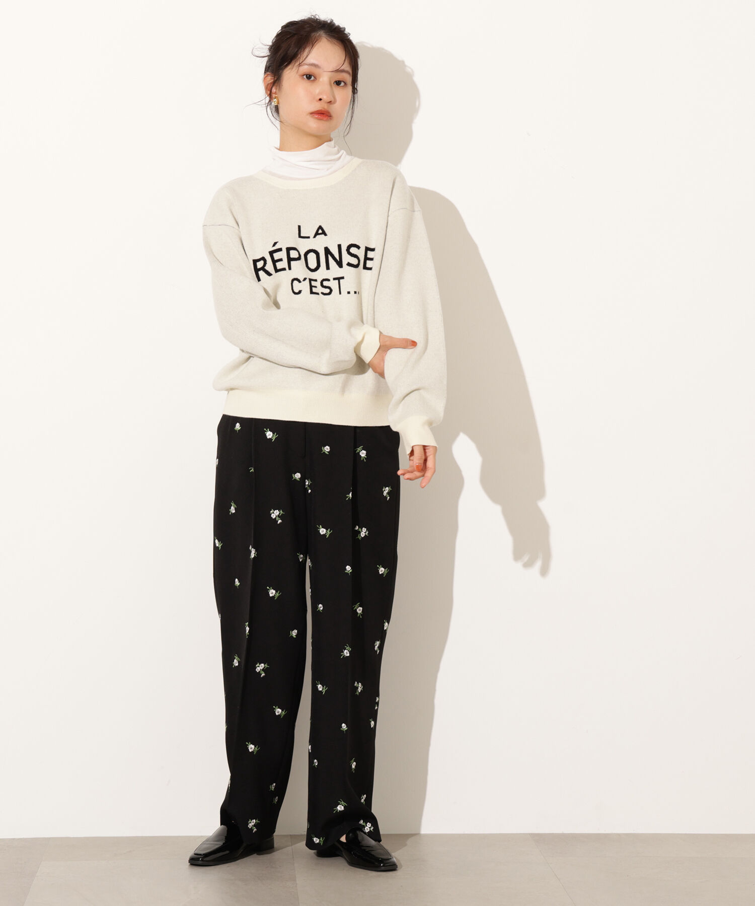  「フレンチロゴジャガードニット」|ニット・セーター|