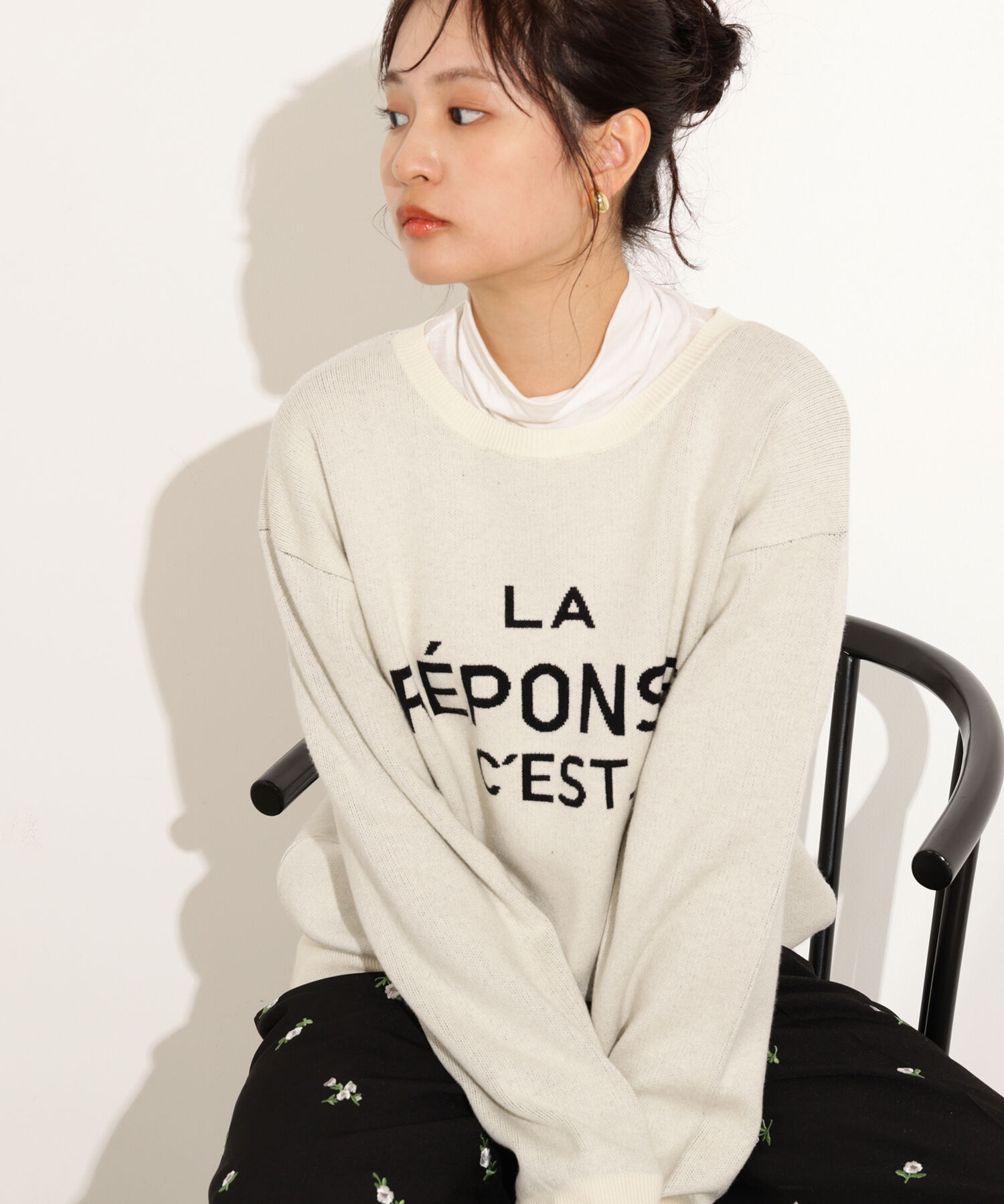  「フレンチロゴジャガードニット」|ニット・セーター|