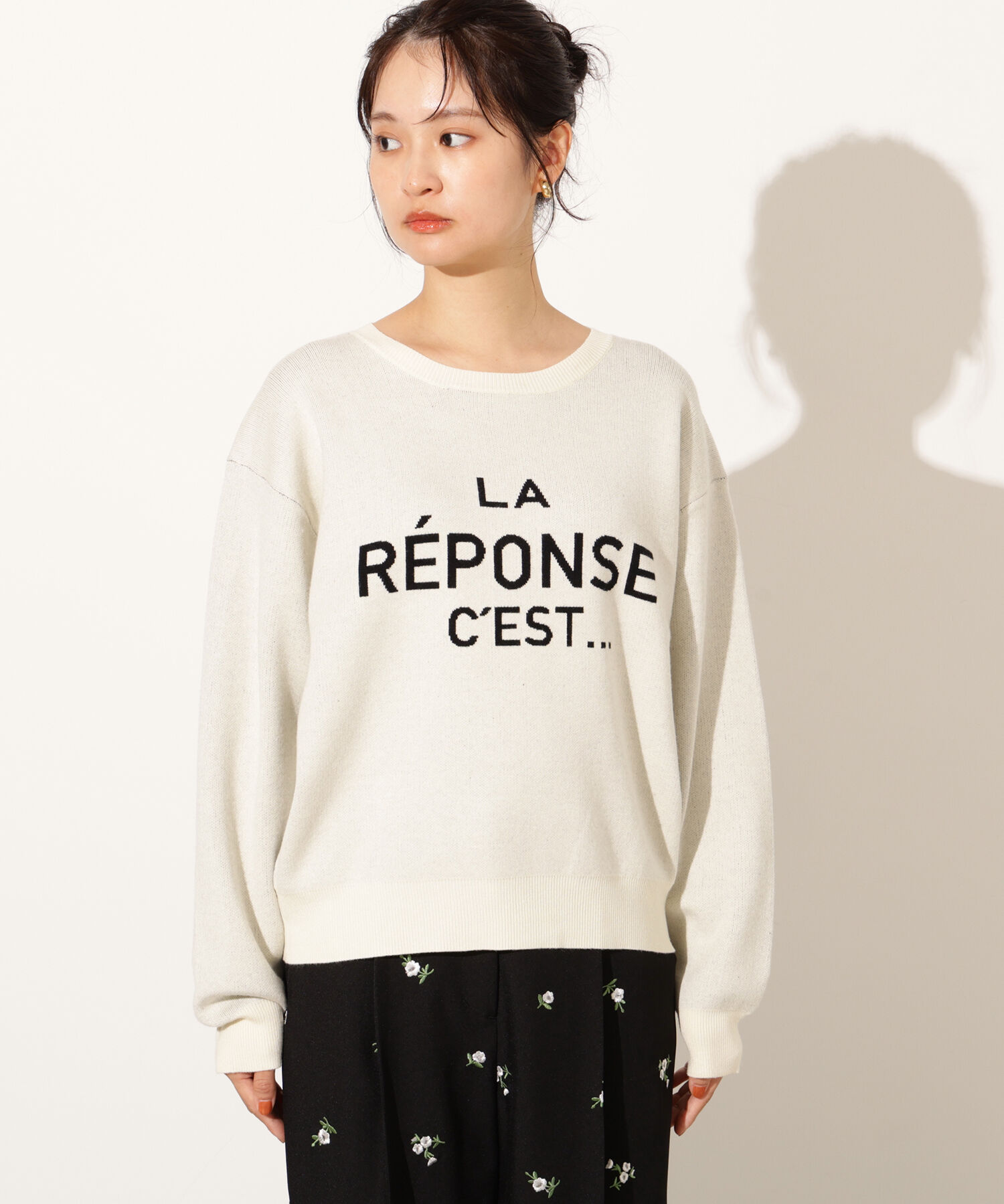  「フレンチロゴジャガードニット」|ニット・セーター|