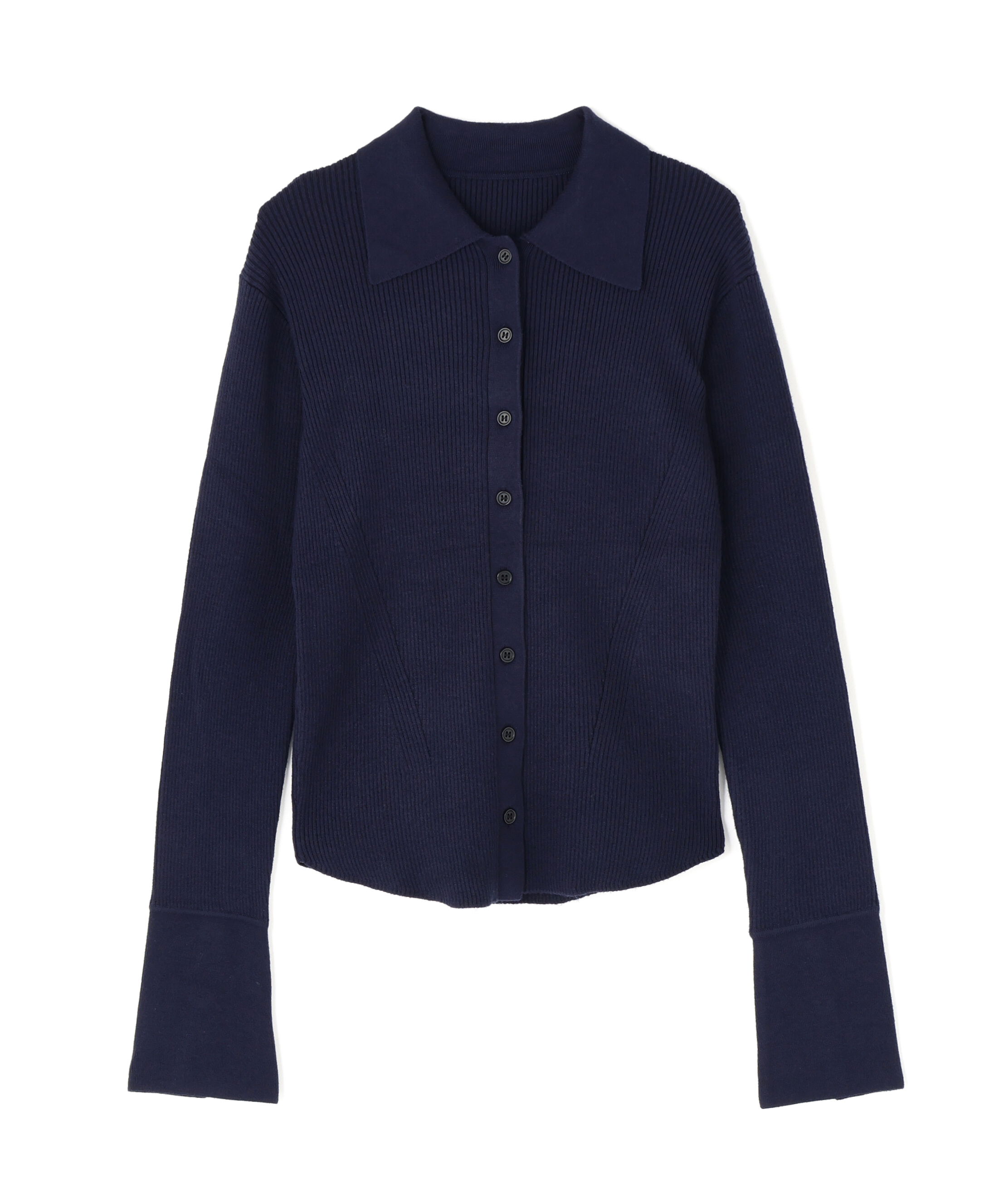  「ポロ襟フレアカフスニット」|ニット・セーター|