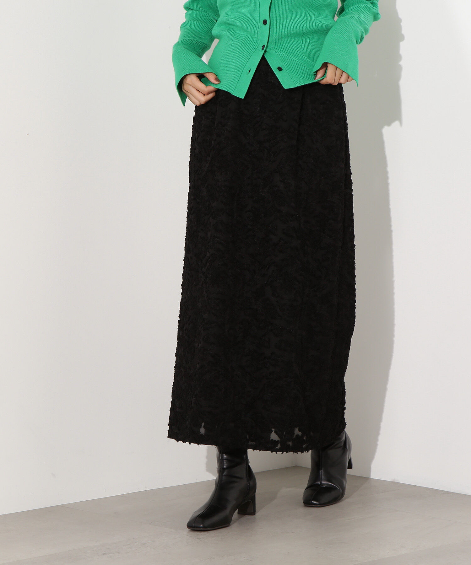  「カットジャガードナロースカート」|スカート|