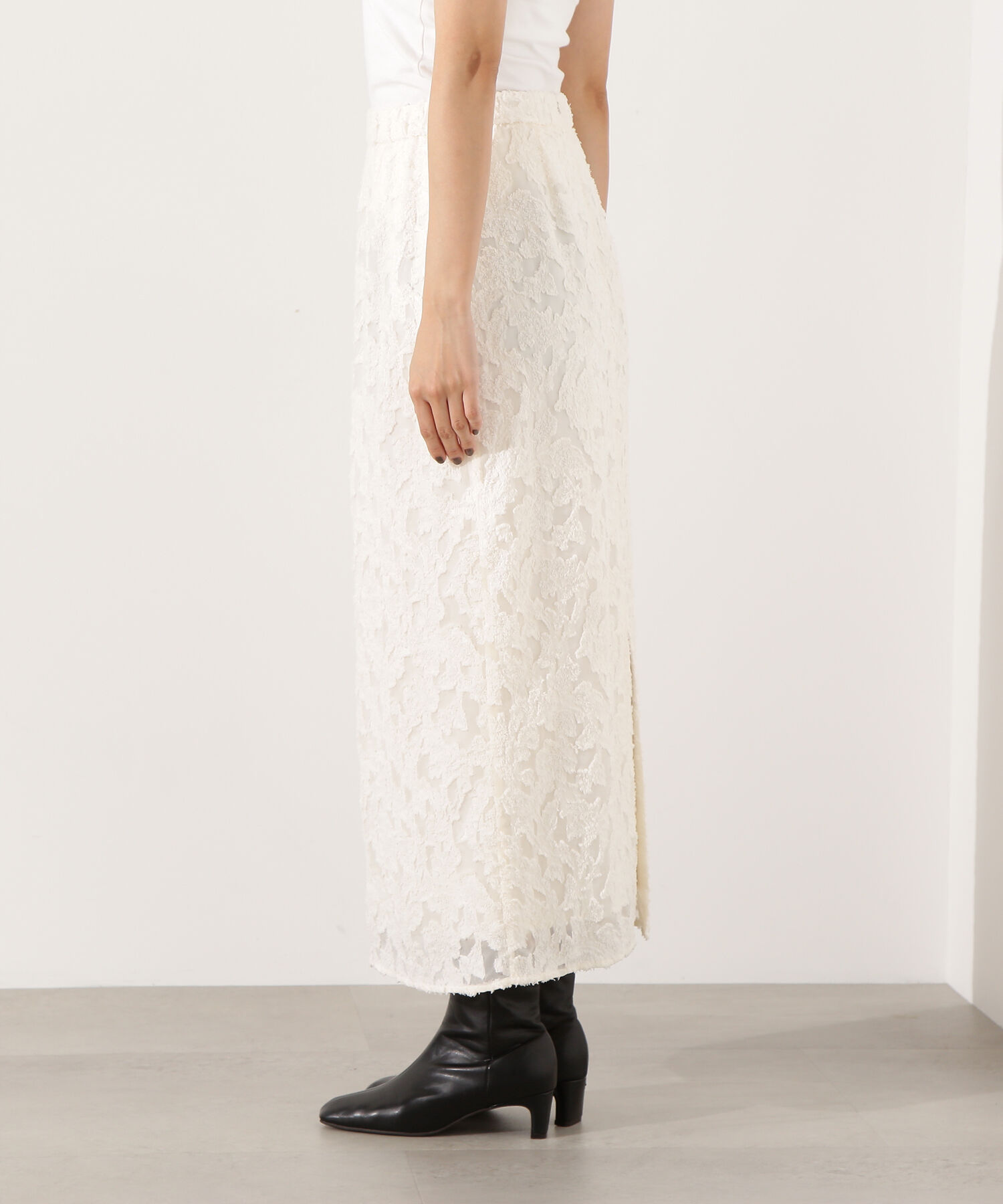  「カットジャガードナロースカート」|スカート|