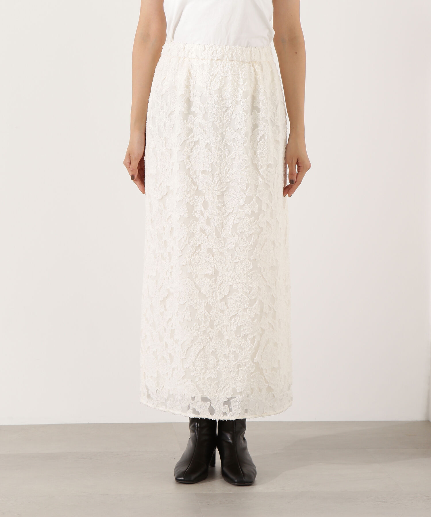  「カットジャガードナロースカート」|スカート|