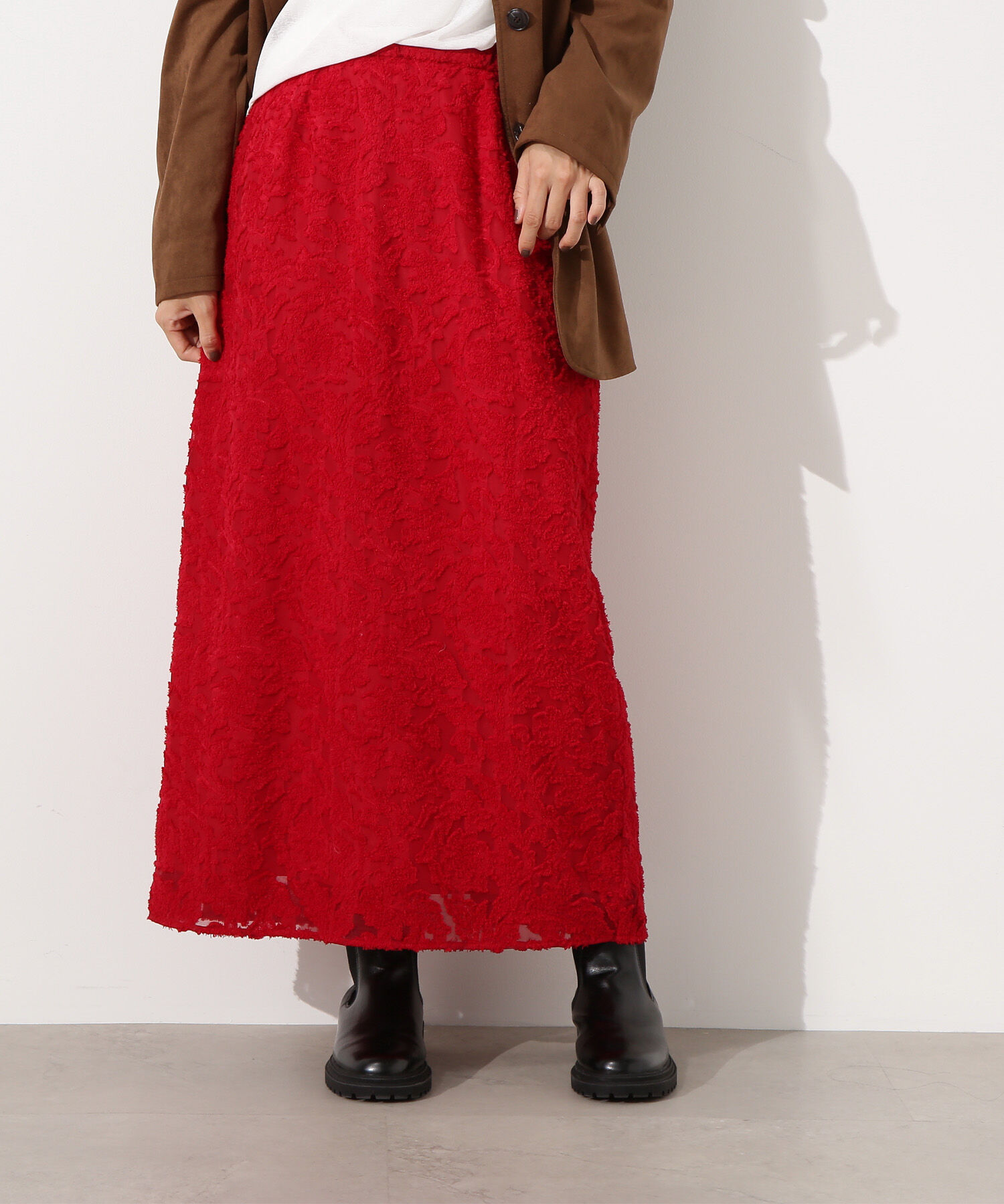  「カットジャガードナロースカート」|スカート|