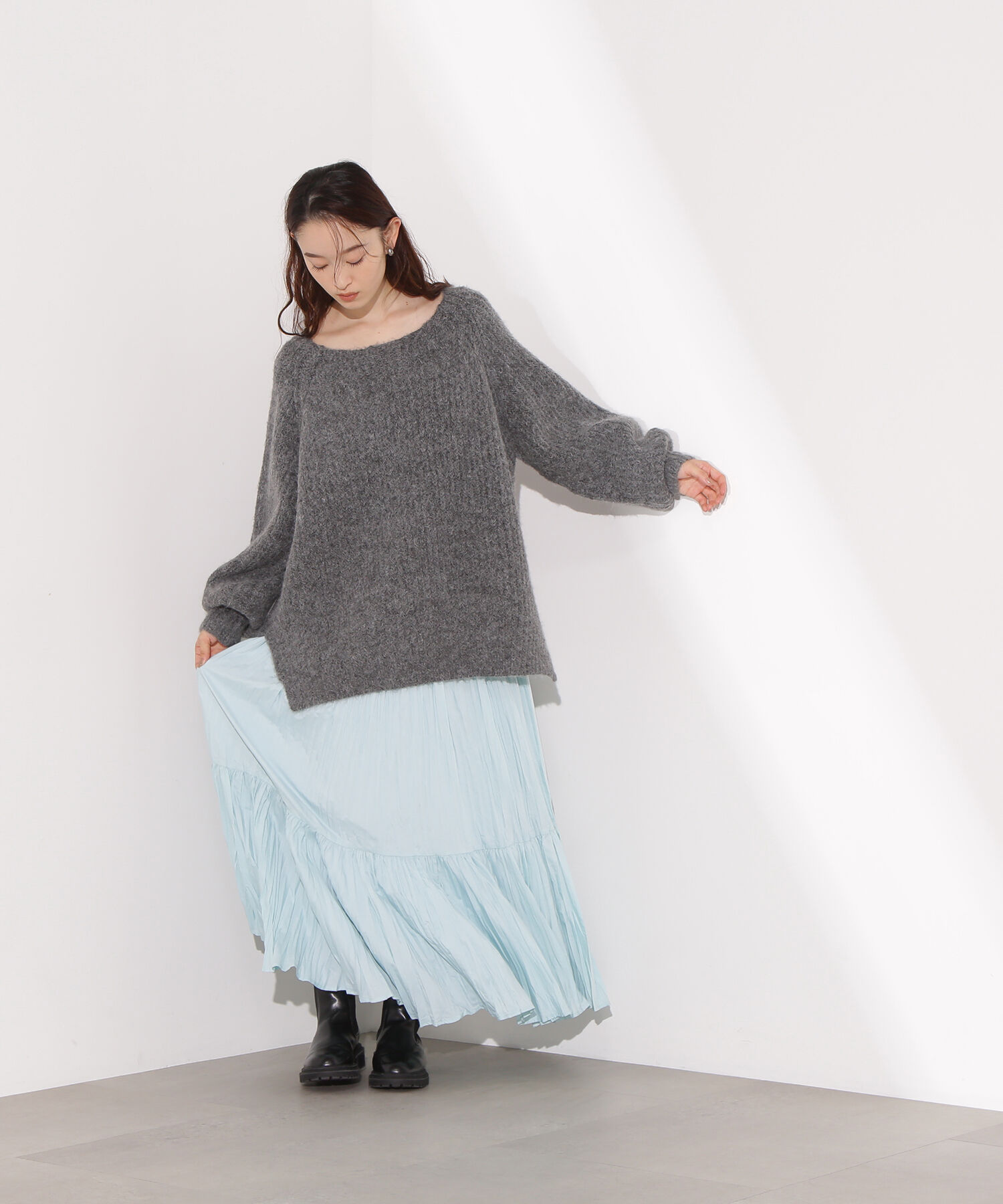  「ティアードプリーツスカート」|スカート|