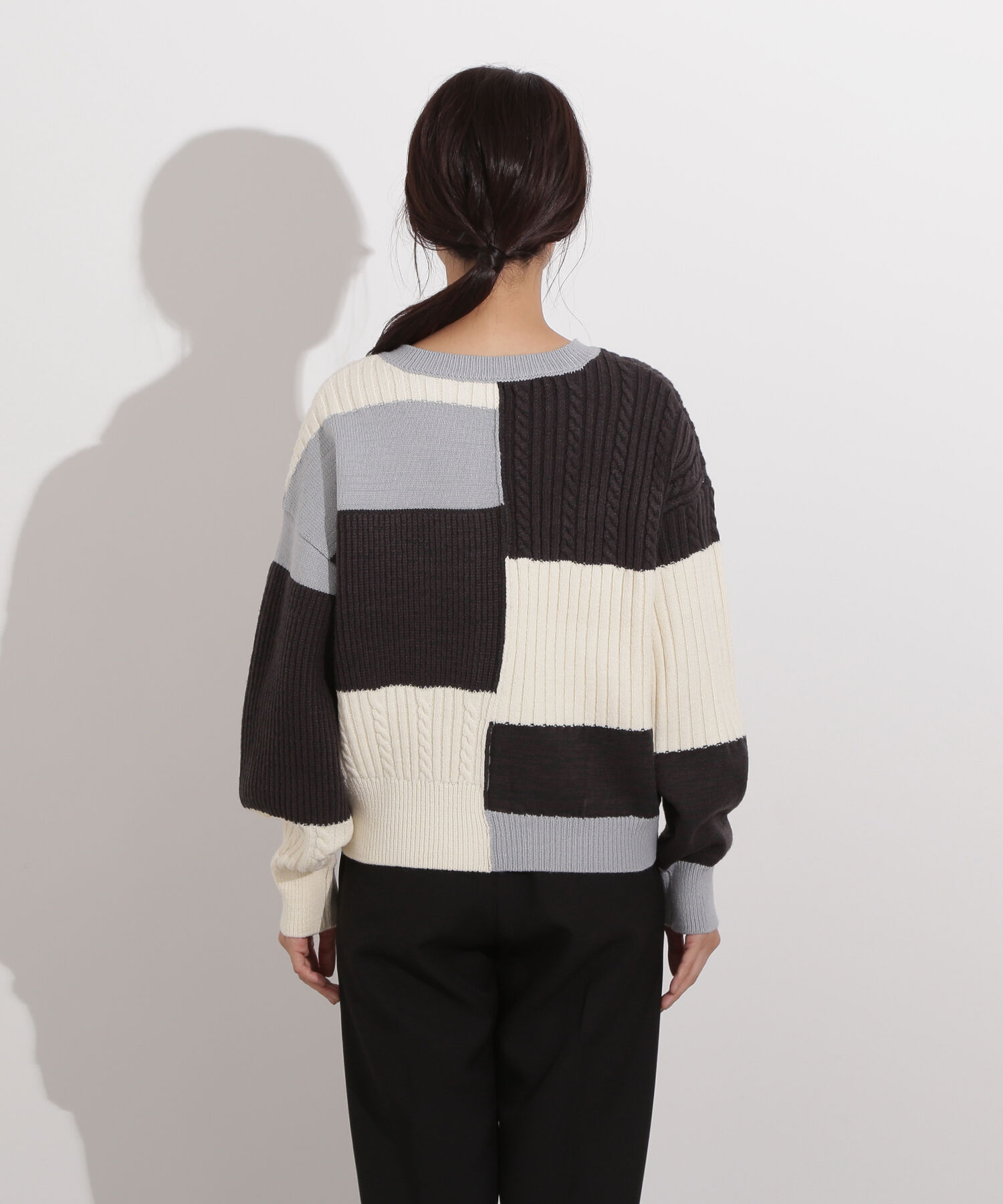  「カラーブロッキングカーディガン」|ニット・セーター|