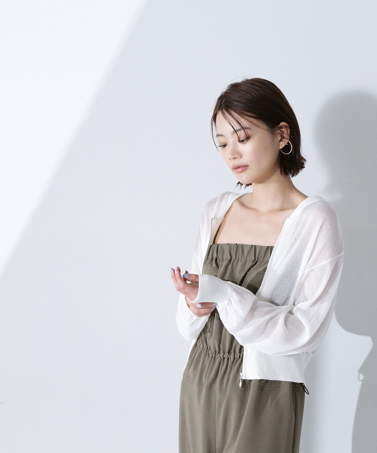  「シアージップパーカー」|ニット・セーター|