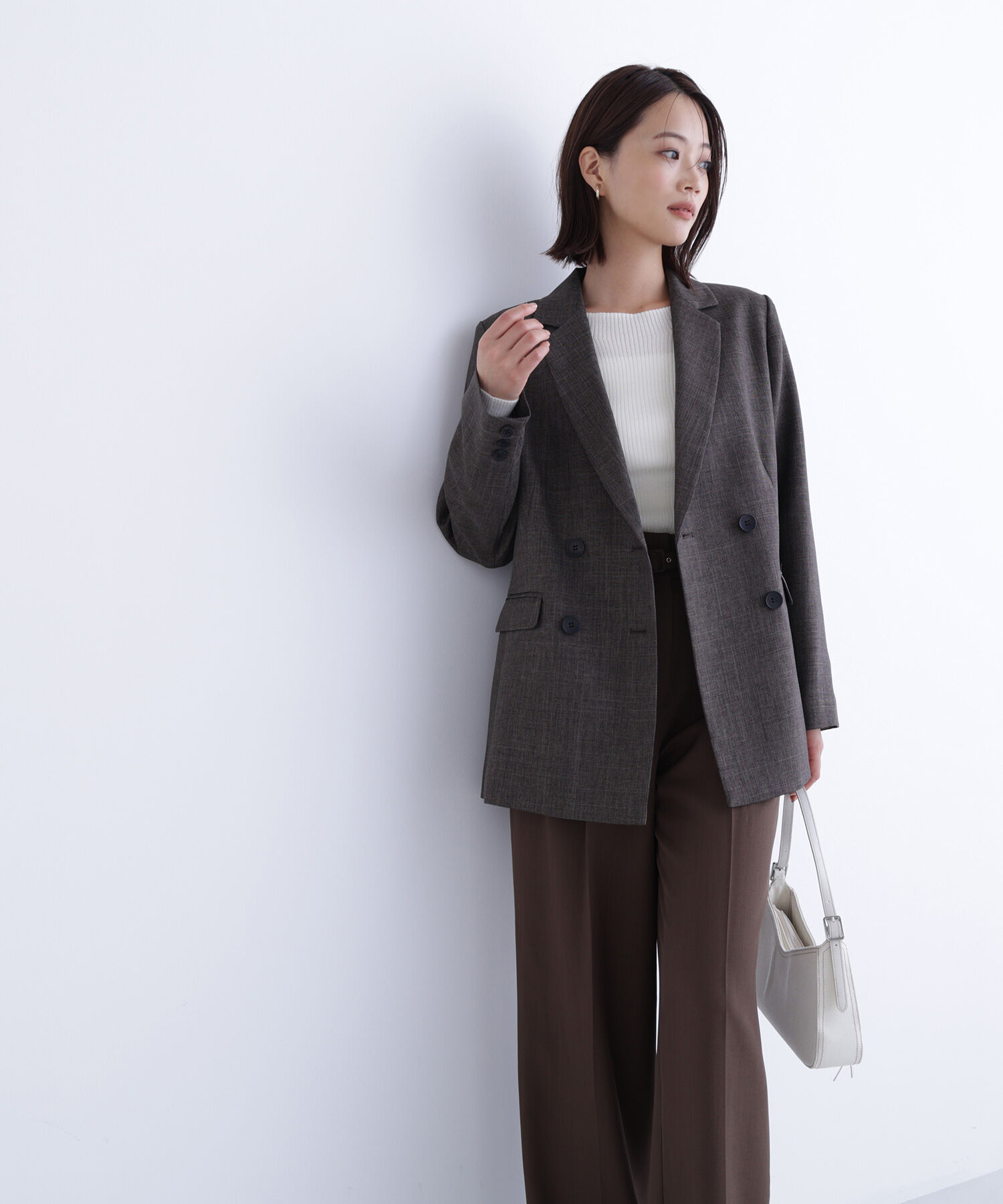  「シャークスキン SETUPダブルブレストジャケット」|その他|