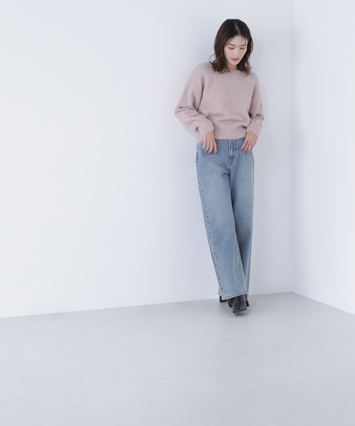  「スパンコールフェザーニット」|ニット・セーター|