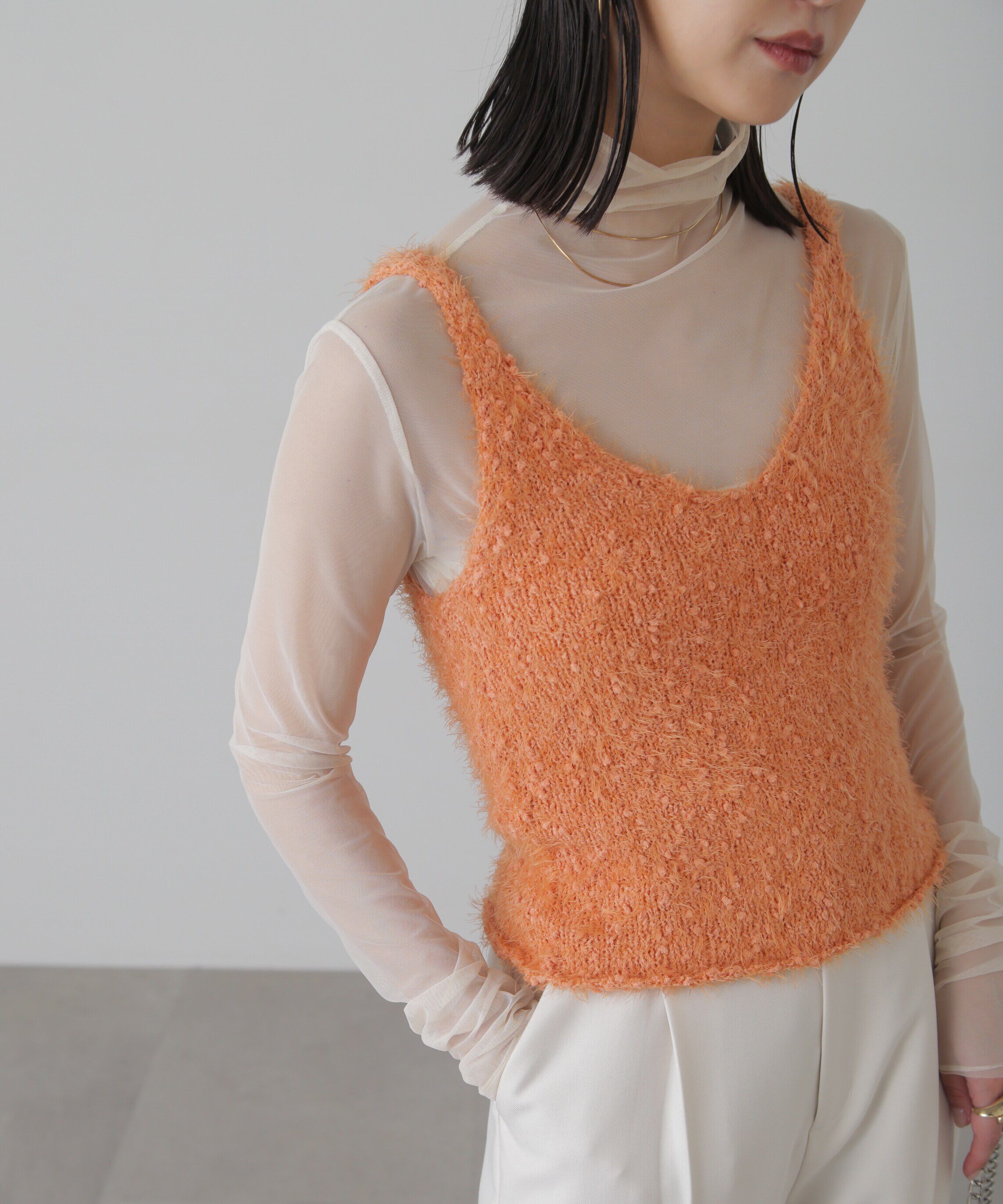  「フェザーニットタンクトップ」|ニット・セーター|