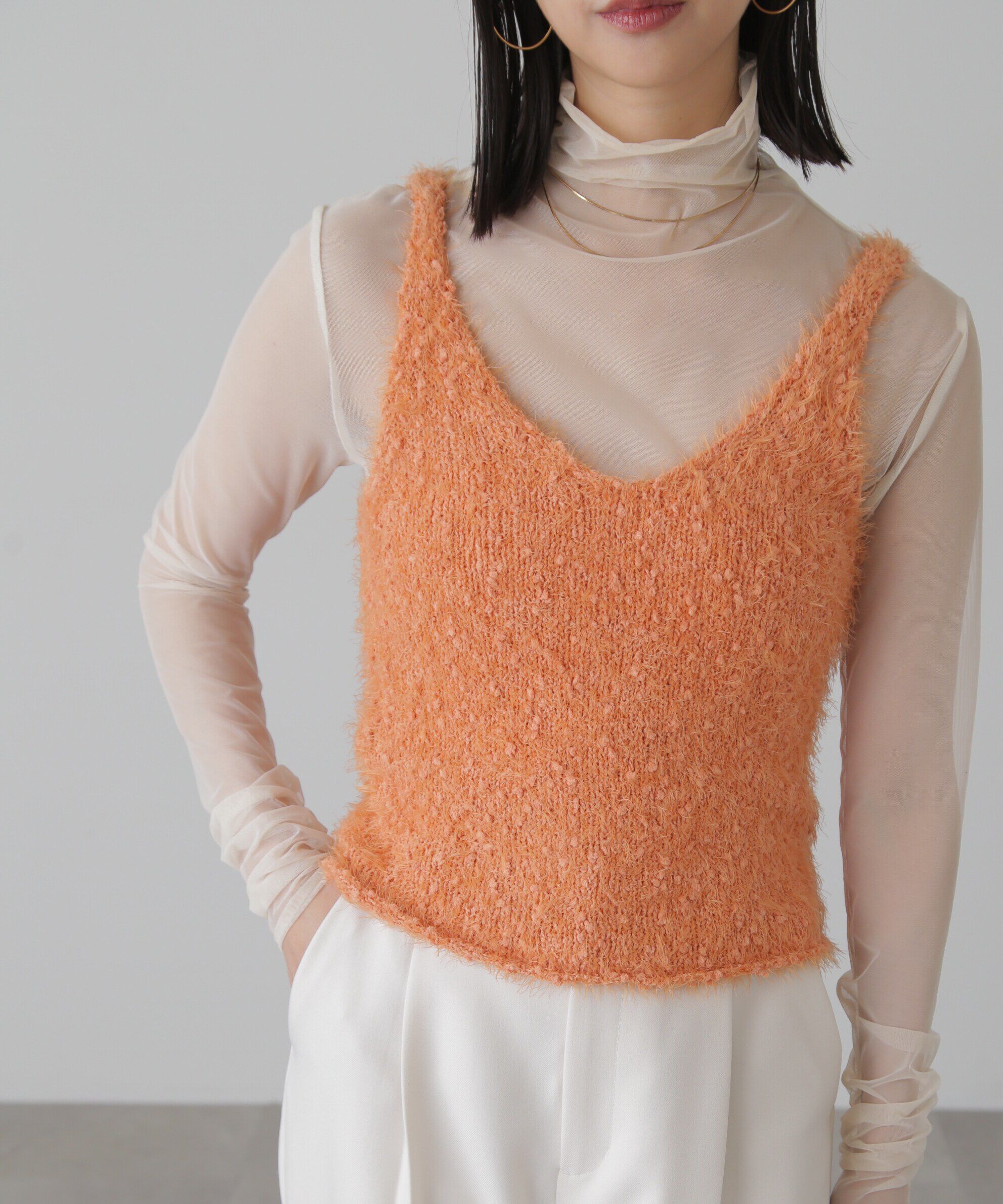  「フェザーニットタンクトップ」|ニット・セーター|