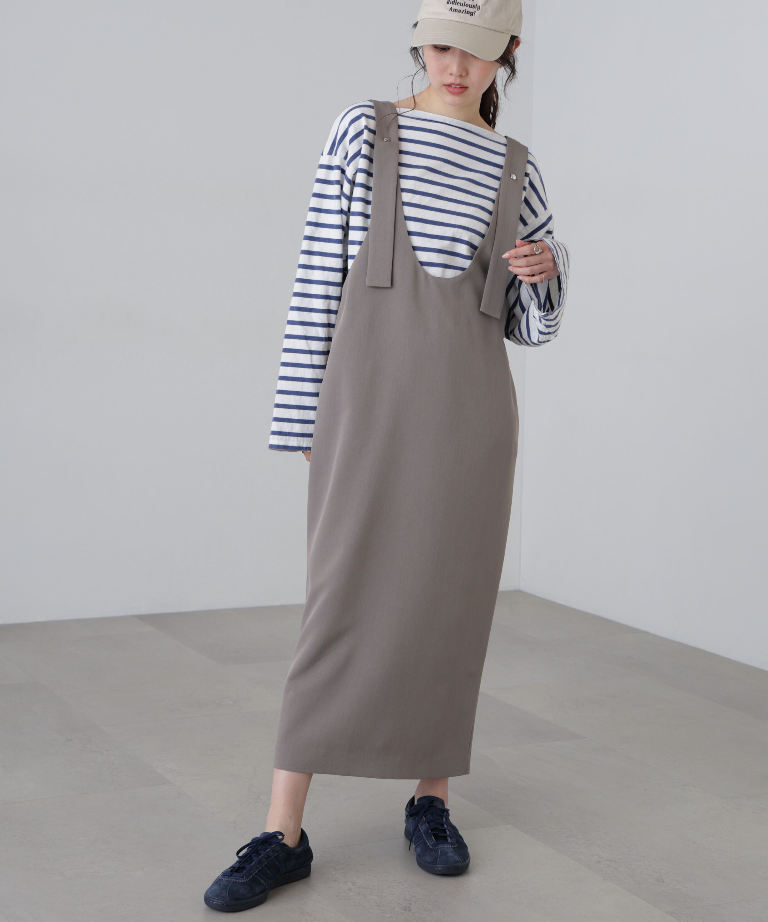  「Uネックジャンパースカート」|ワンピース|