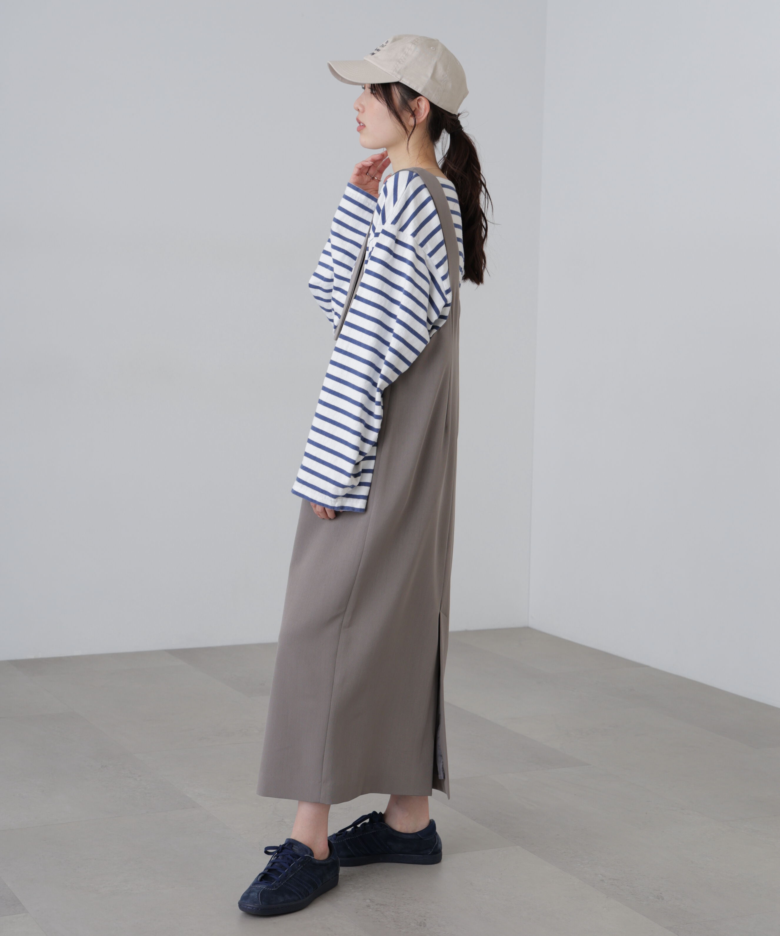  「Uネックジャンパースカート」|ワンピース|