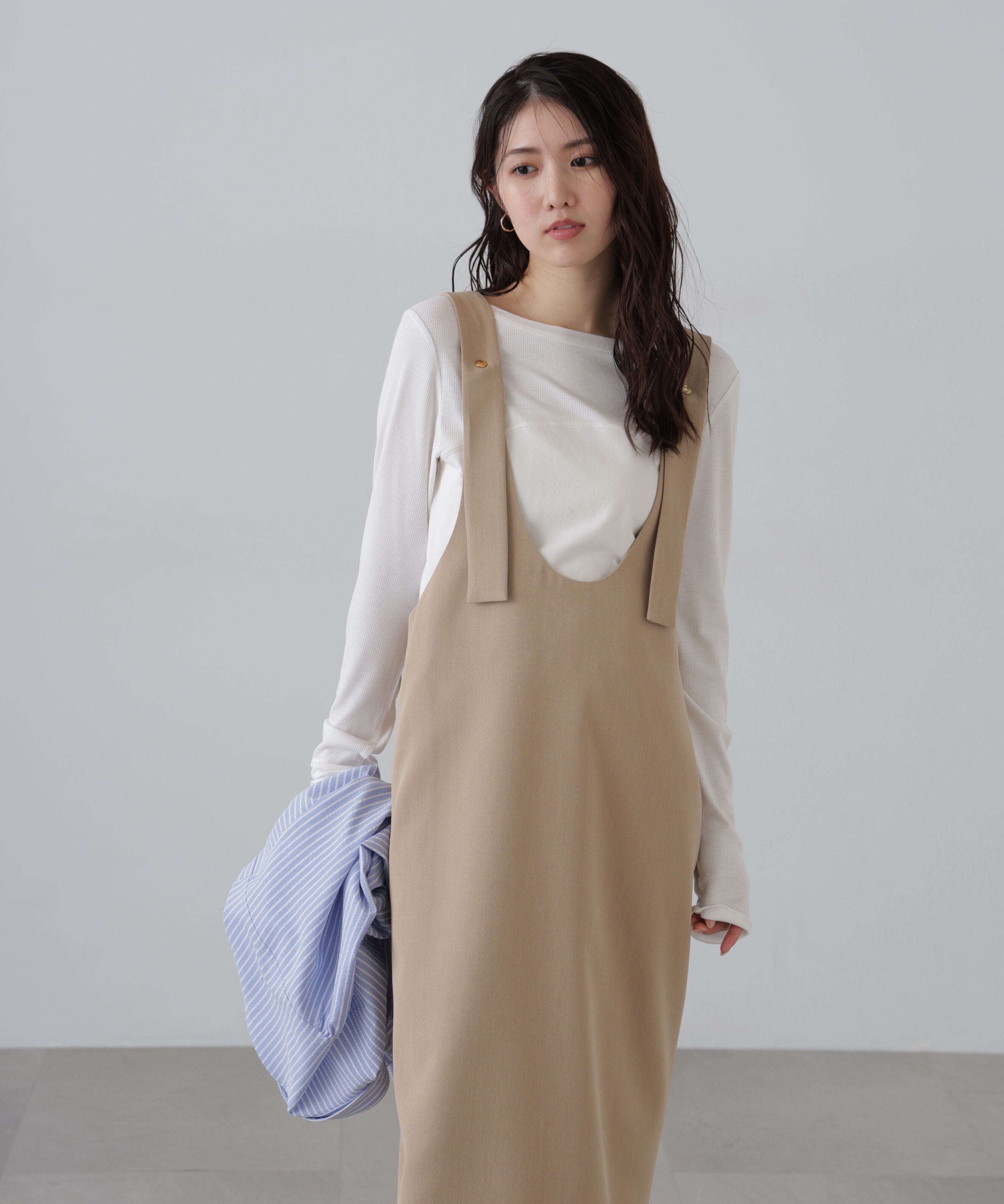  「Uネックジャンパースカート」|ワンピース|