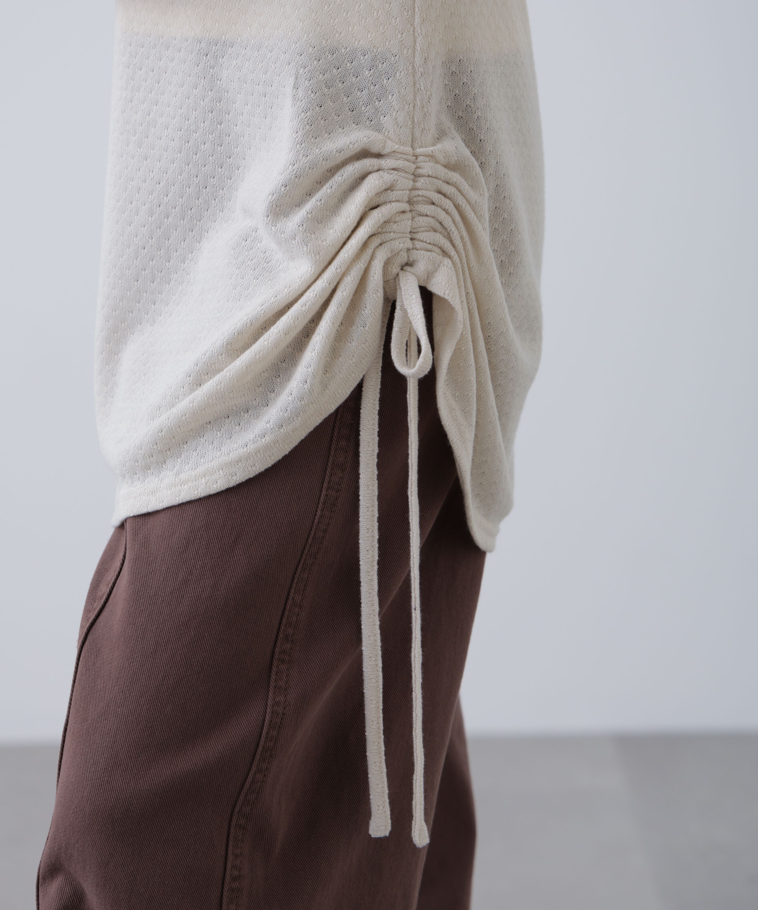  「サイドシャーリングフーディーミニワンピース」|ワンピース|