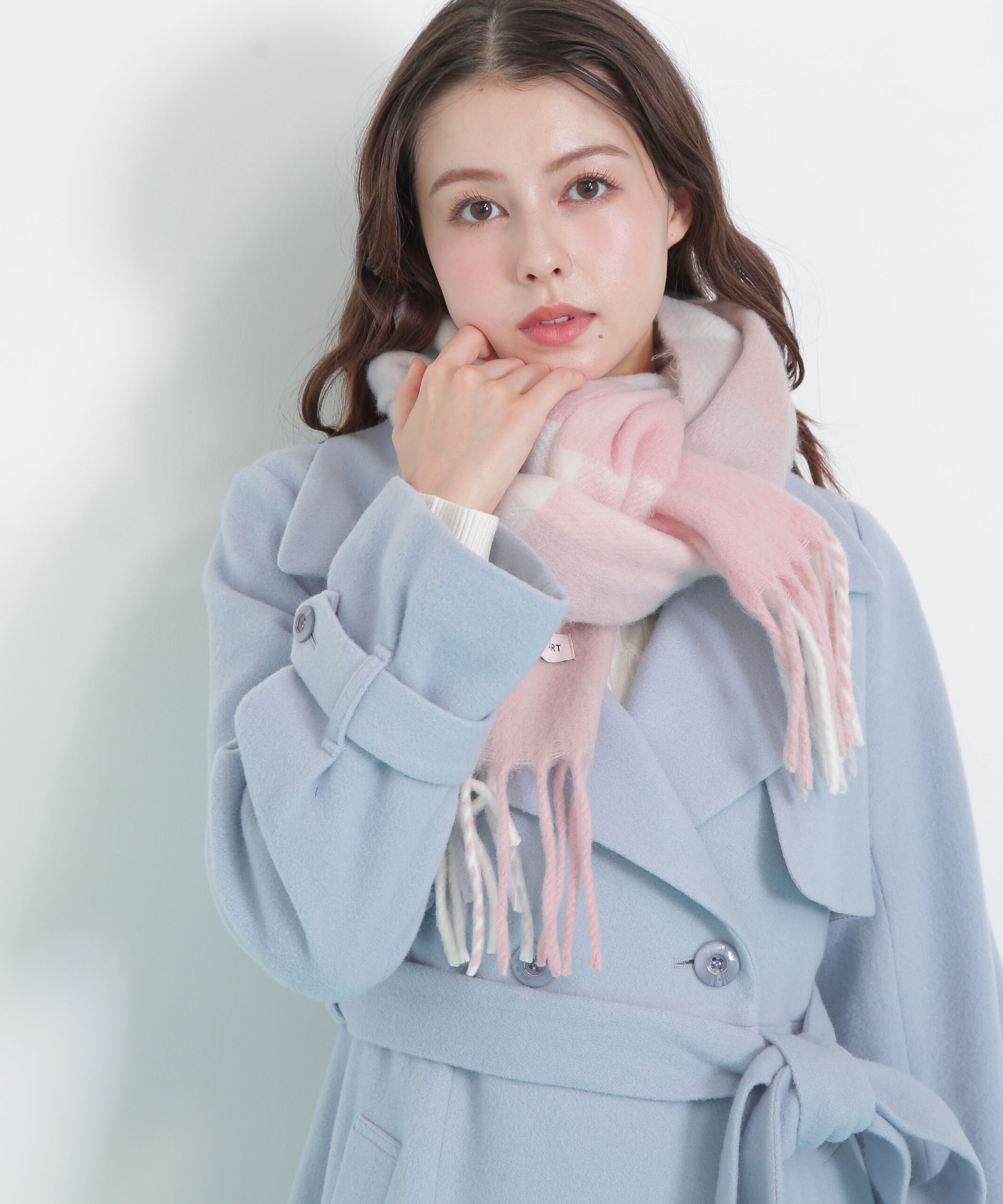  「ブロックチェックストール」|バンダナ・スカーフ|