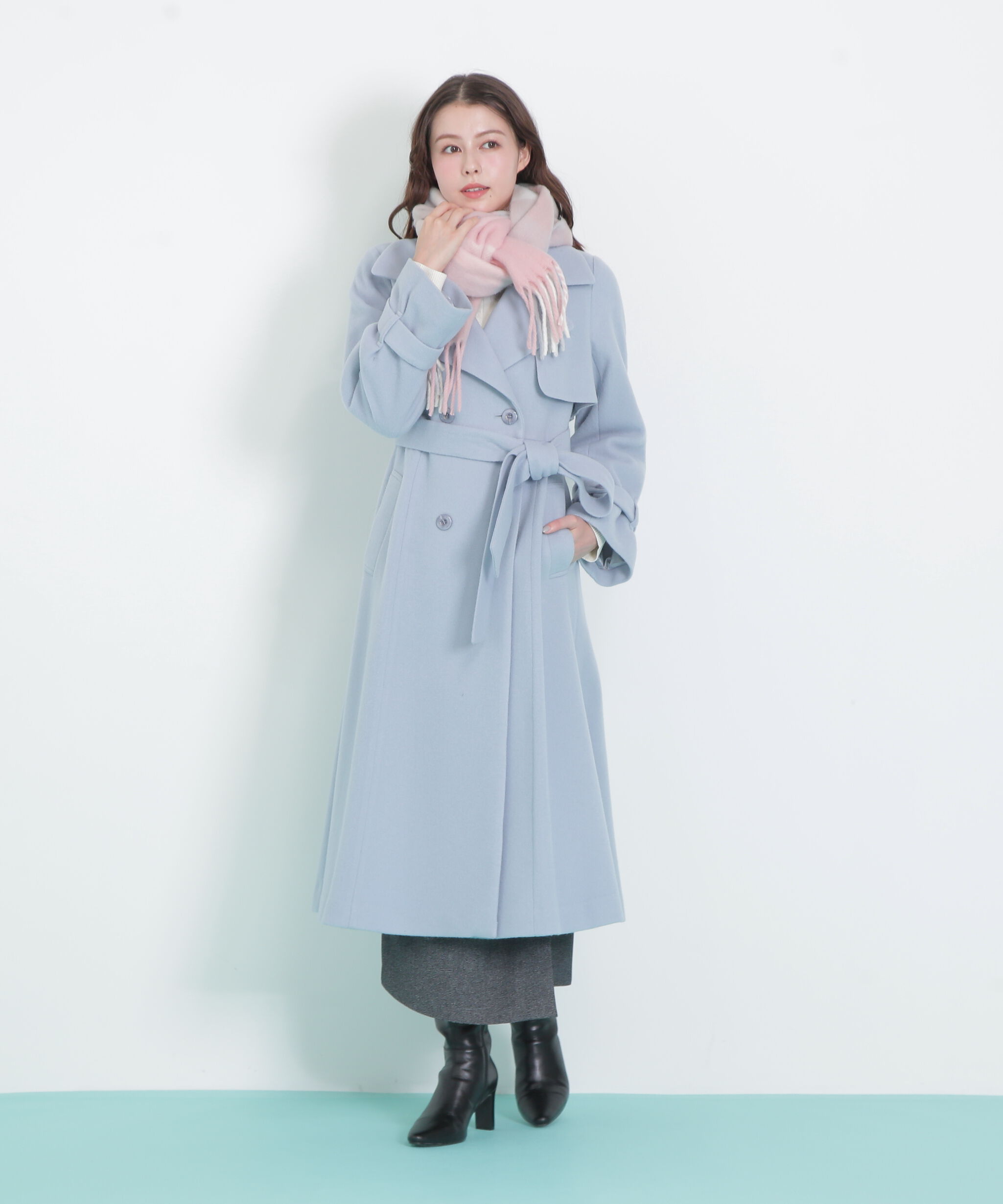  「ブロックチェックストール」|バンダナ・スカーフ|