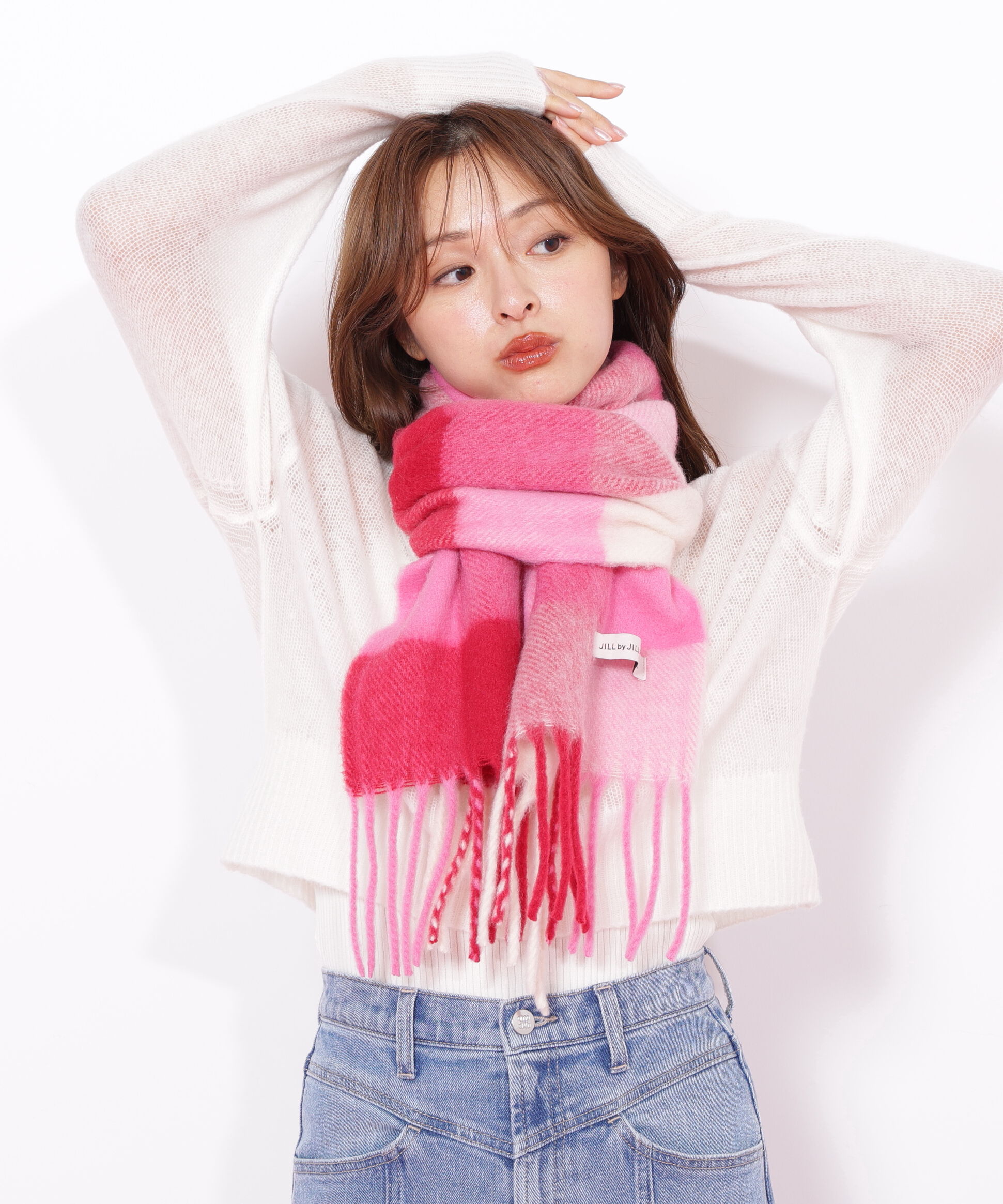  「ブロックチェックストール」|バンダナ・スカーフ|