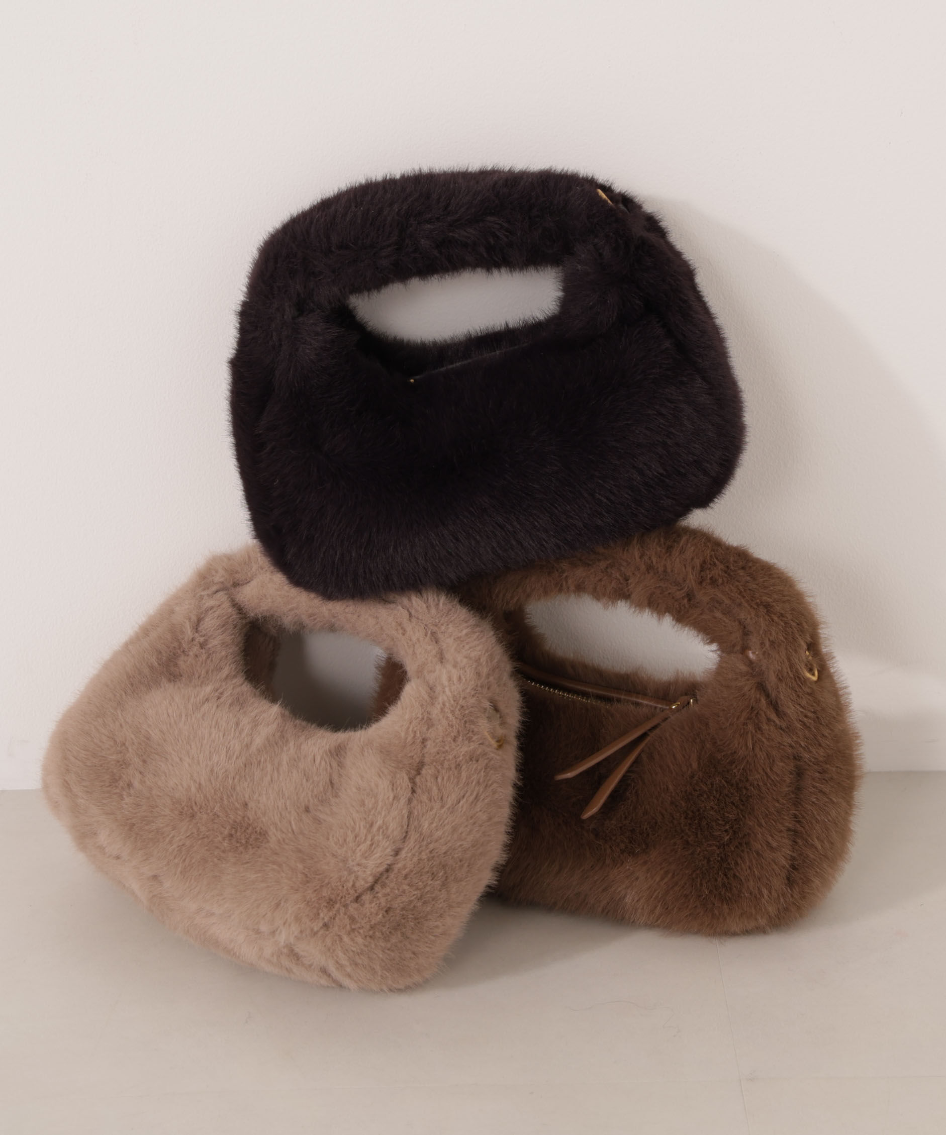 PROPORTION BODY DRESSING「フェイクファーハンドルミニバッグ」|その他|ブラック