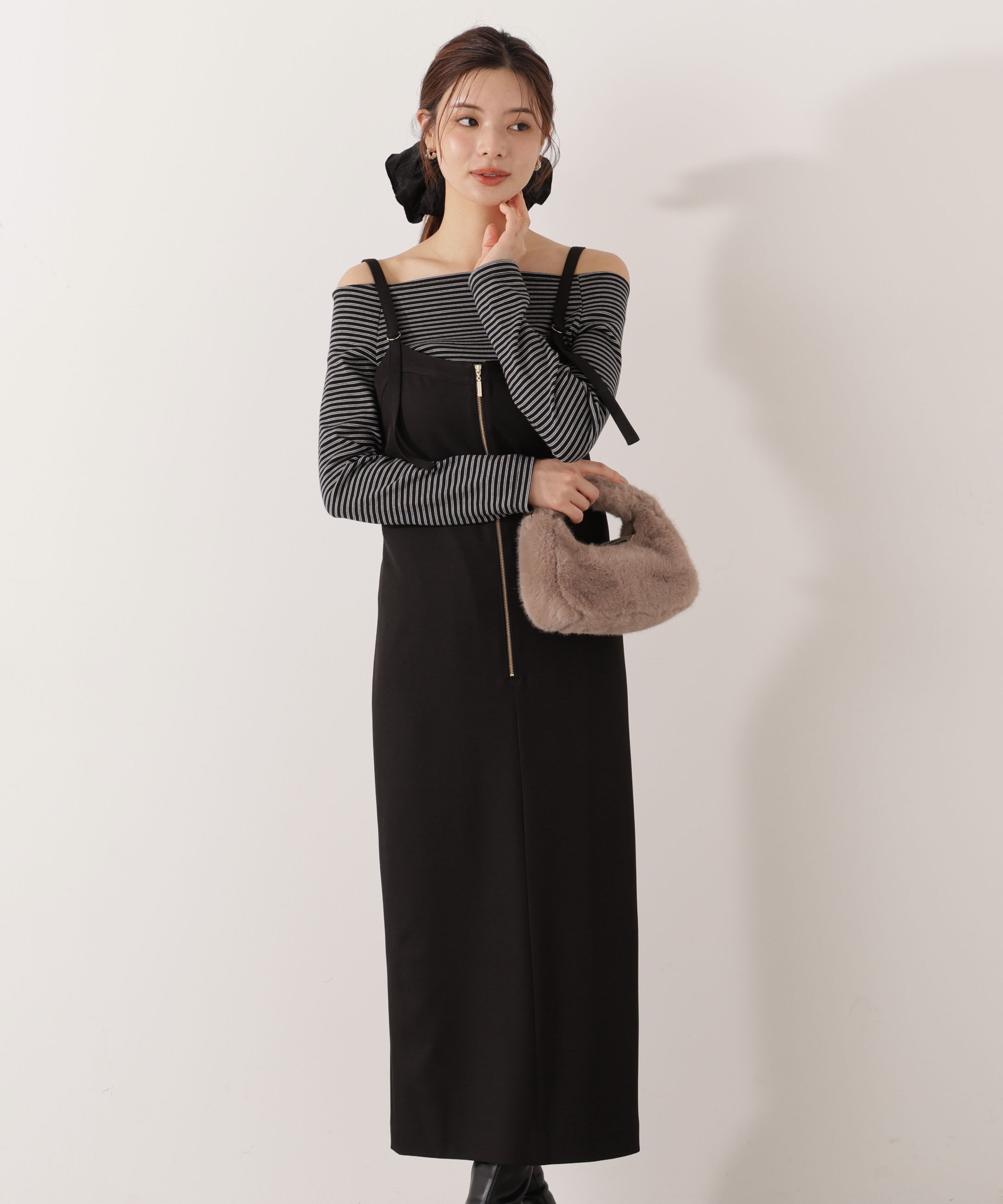 PROPORTION BODY DRESSING「フロントファスナーナロージャンスカ」|ワンピース|