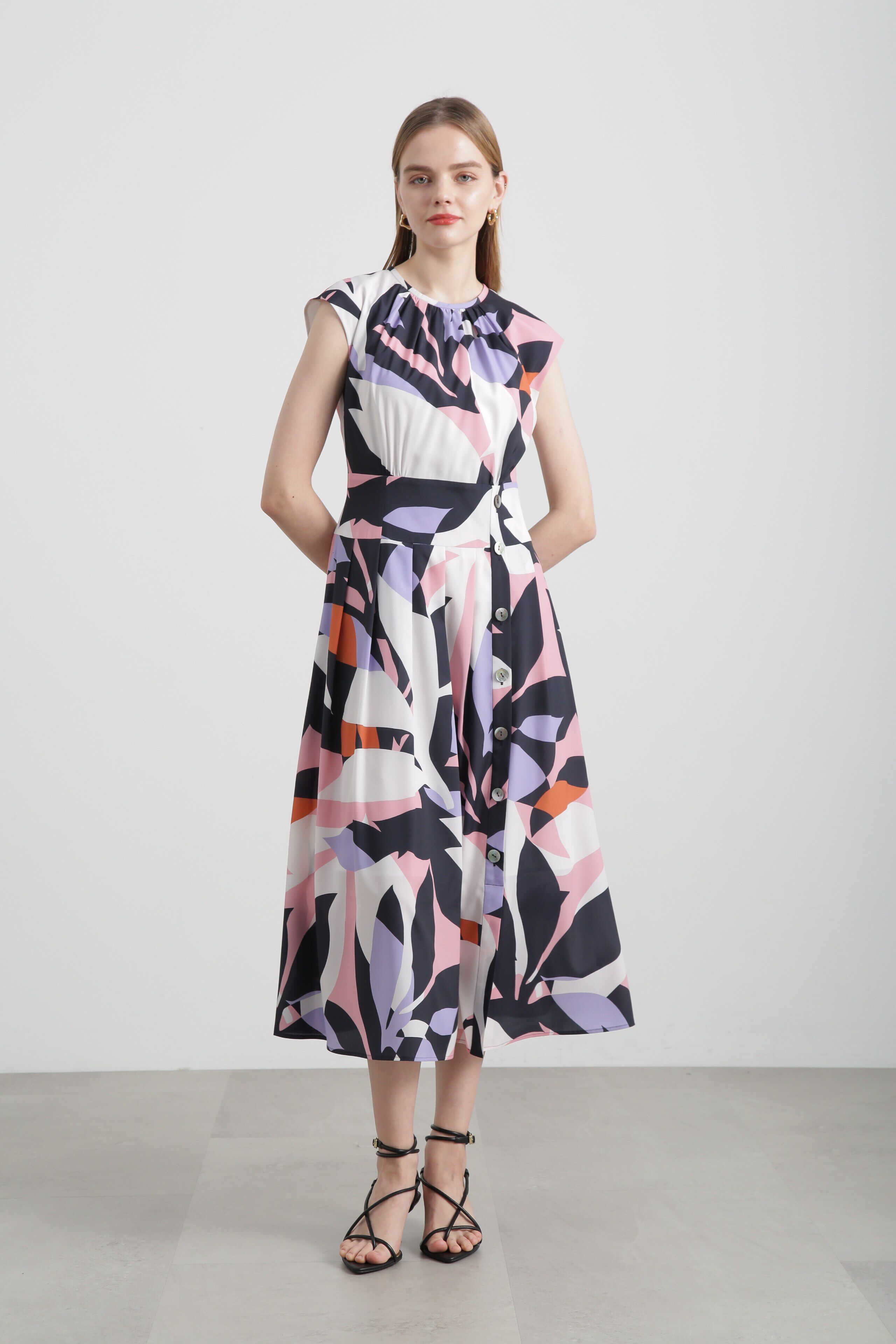  「◆リーフプリントワンピース」|ワンピース|