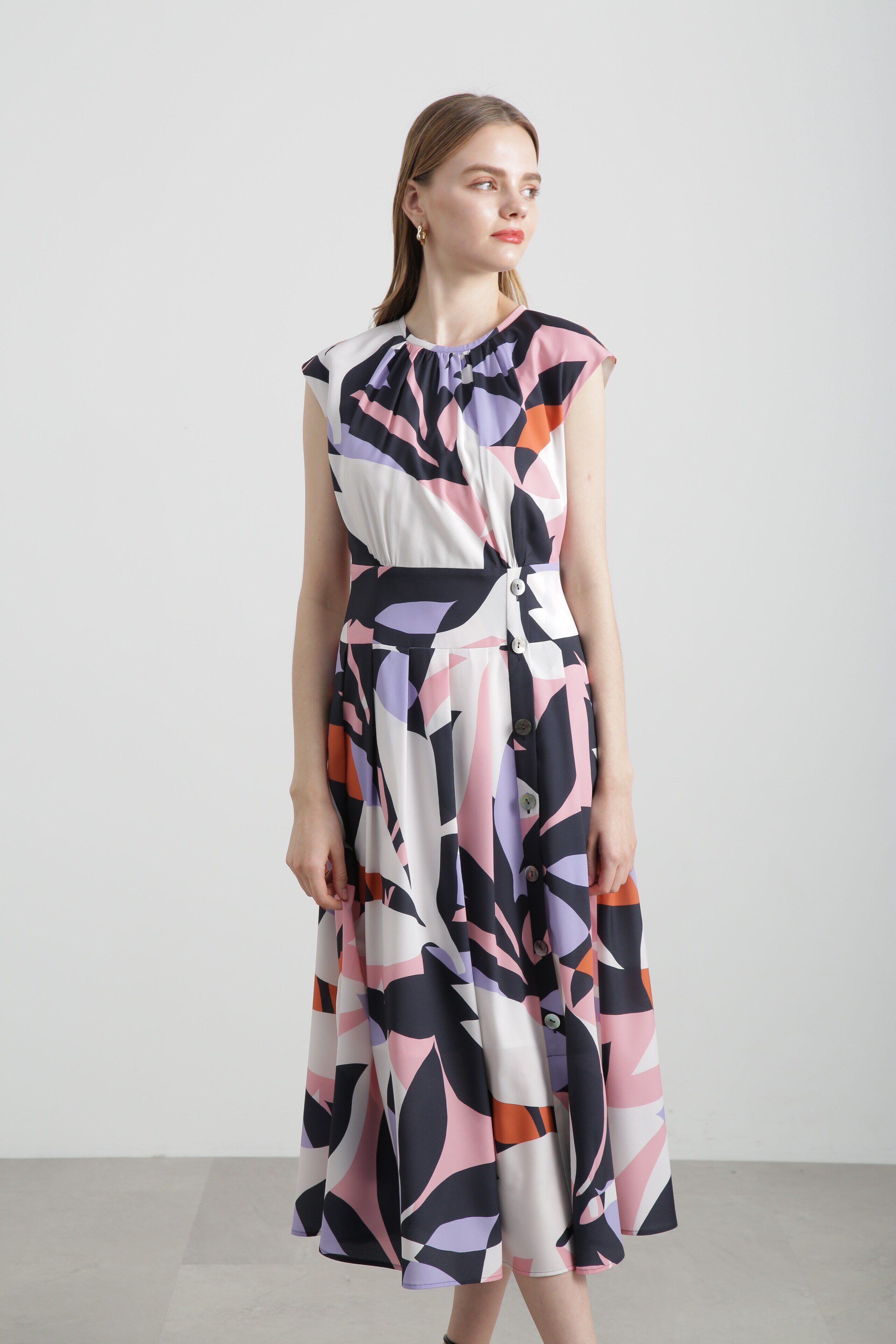  「◆リーフプリントワンピース」|ワンピース|