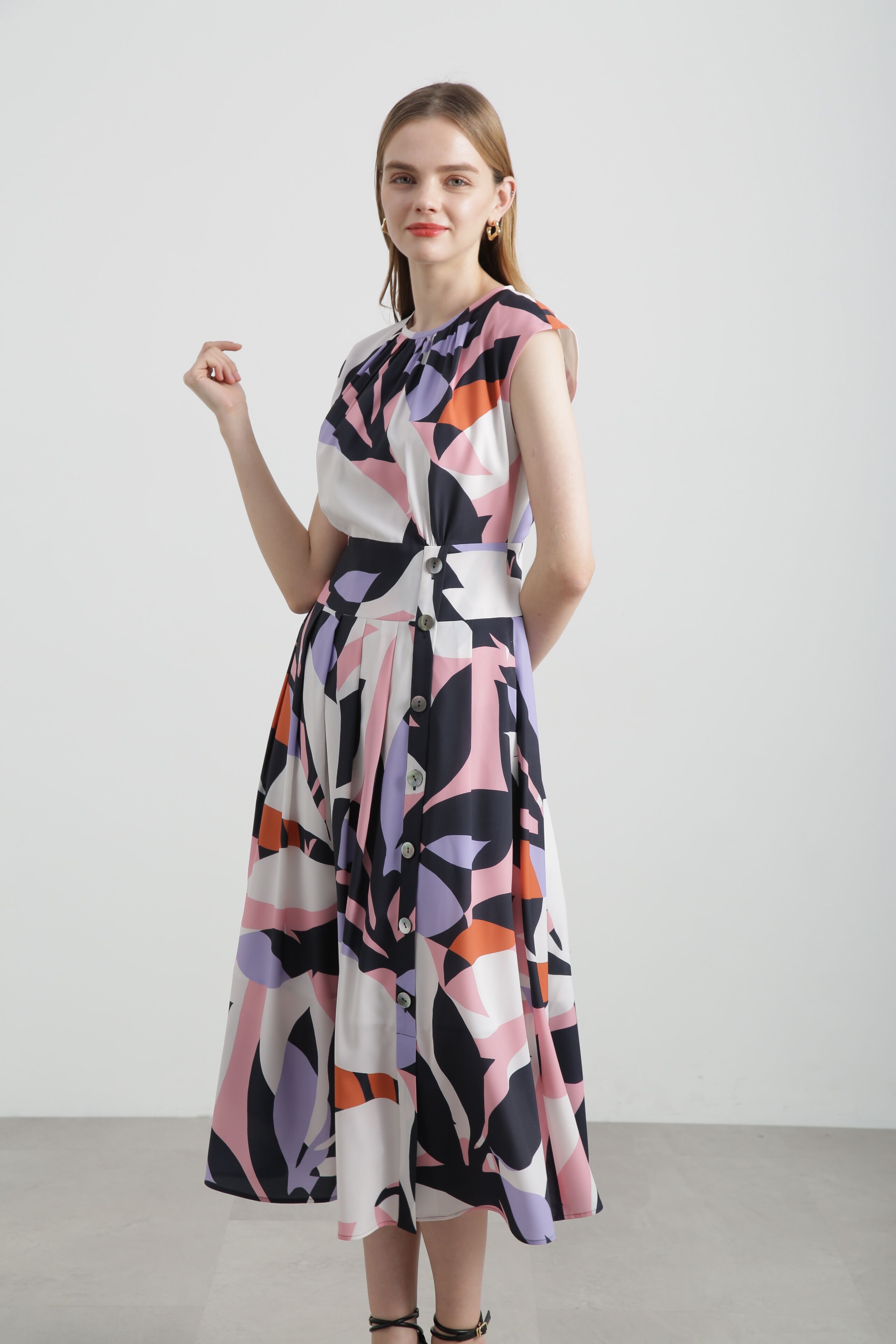  「◆リーフプリントワンピース」|ワンピース|