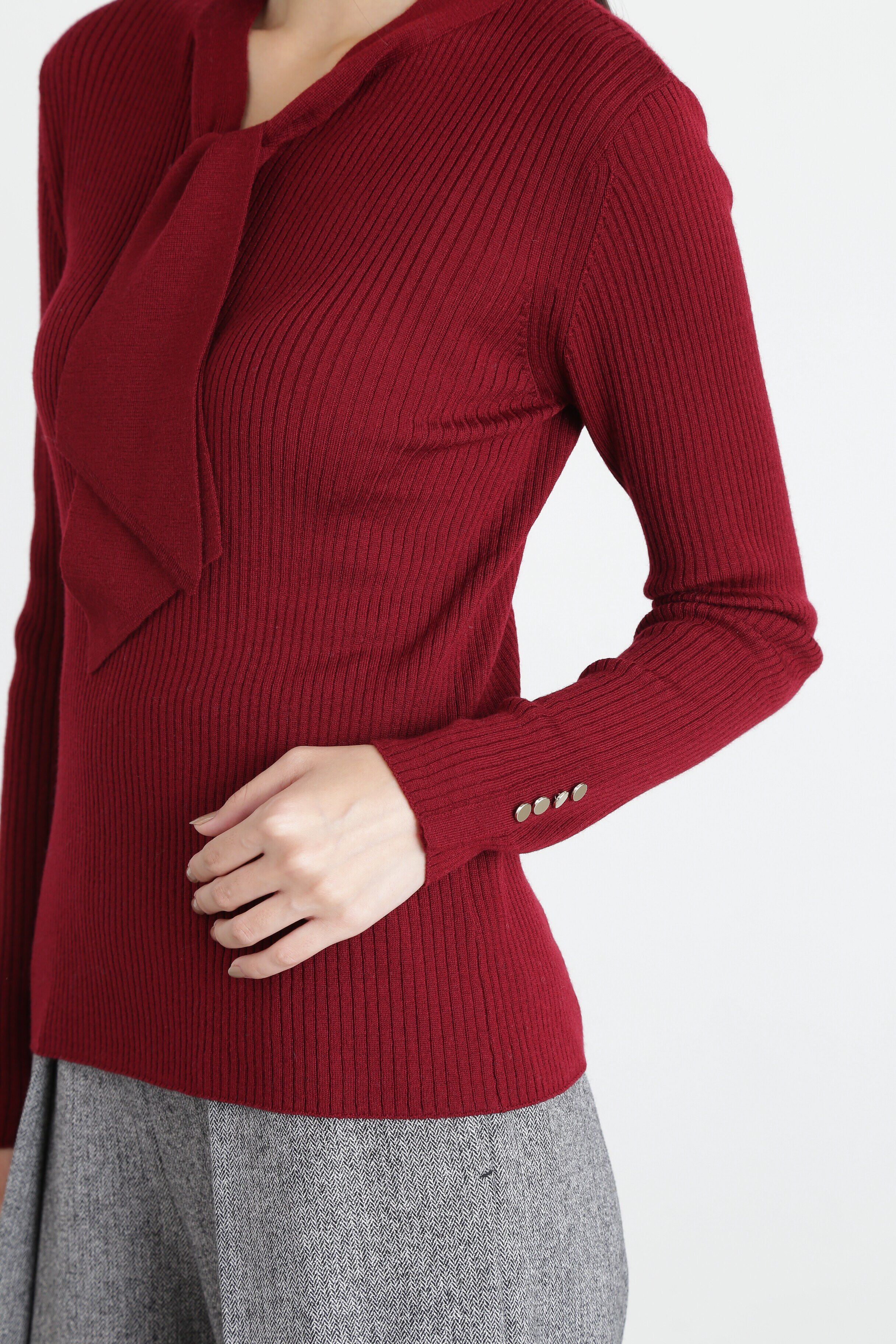  「◆ワイドボウタイニットプルオーバー」|ニット・セーター|