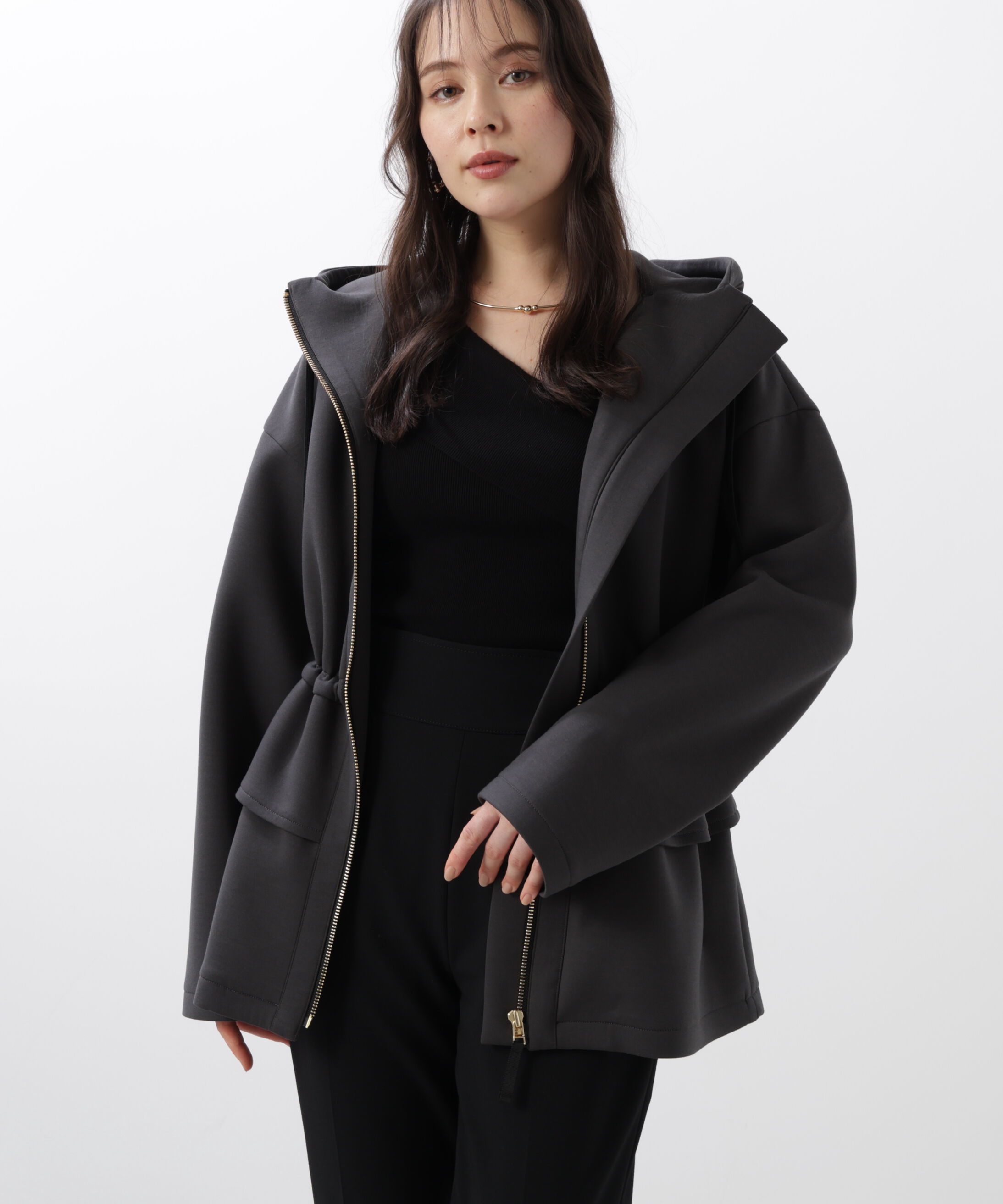  「◆ウエストフレアダンボールフーディー」|ブルゾン・スタジャン|