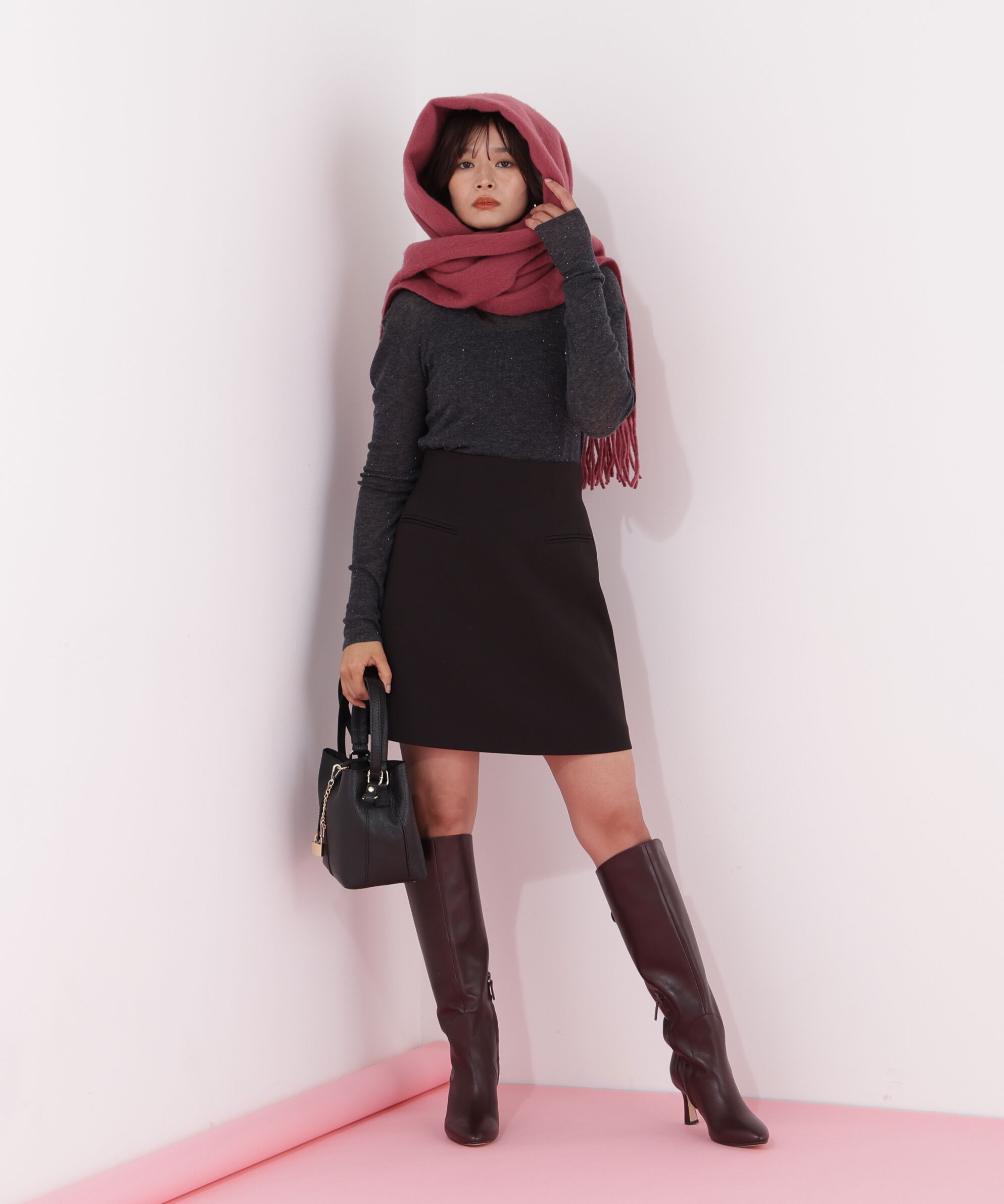  「◆ツイルハイウエストミニスカート」|スカート|