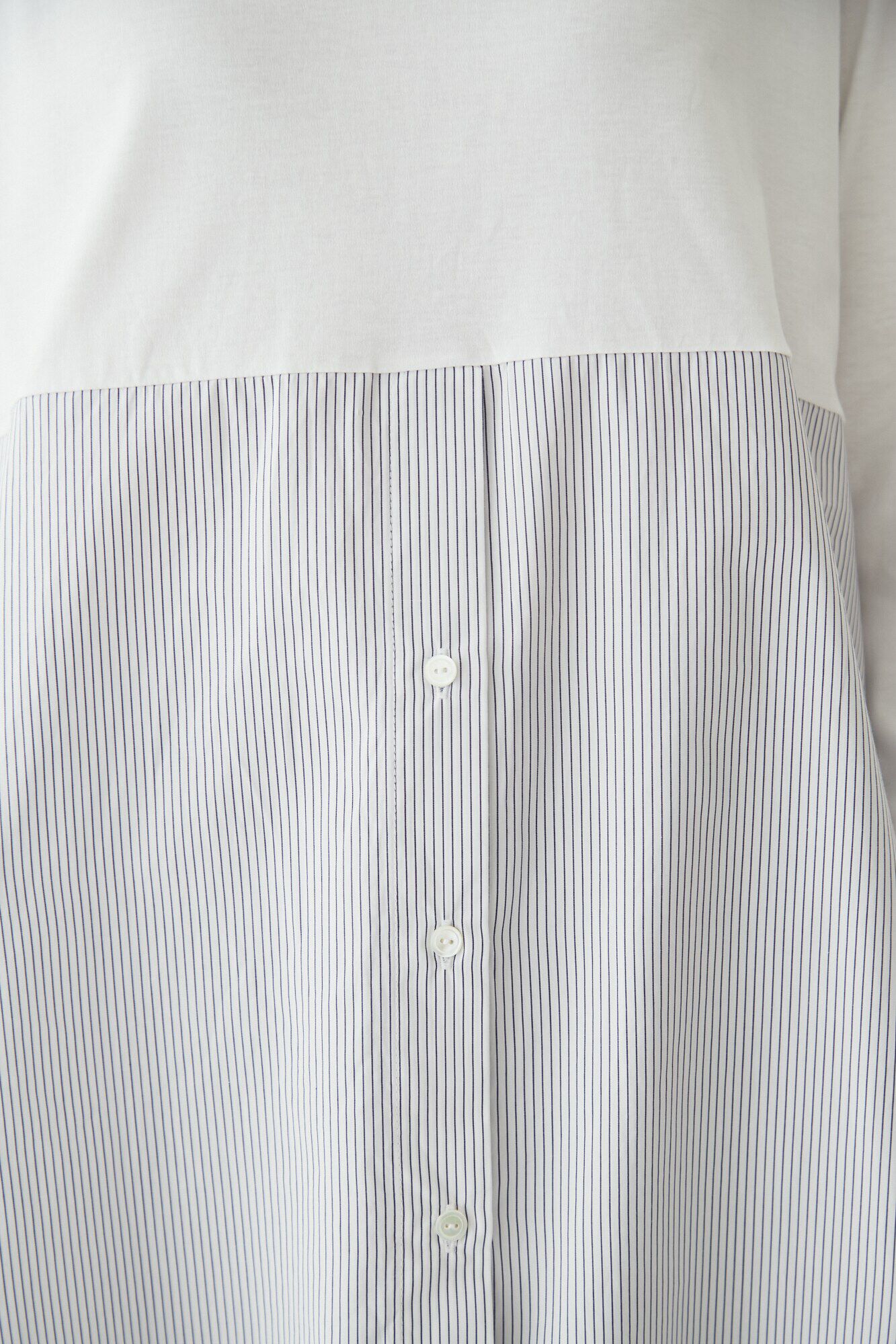  「◆布帛ドッキングクルーネックカットソー」|Tシャツ・カットソー|