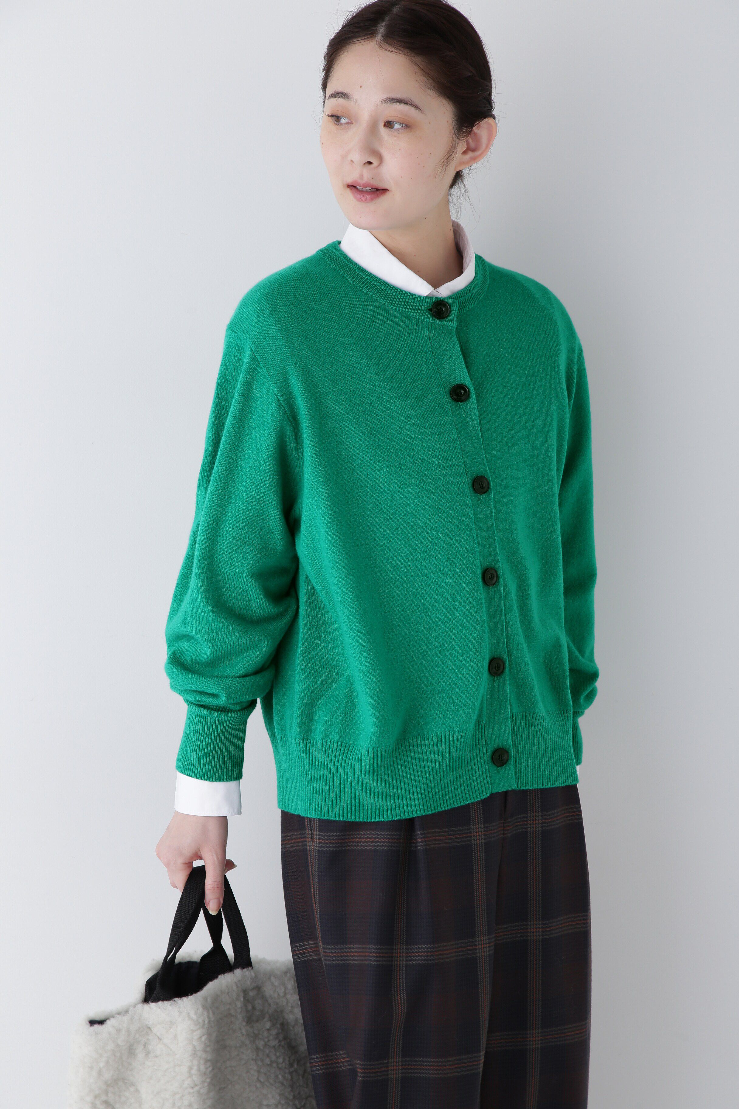  「◆ソフトタッチウールカーディガン」|ニット・セーター|グリーン