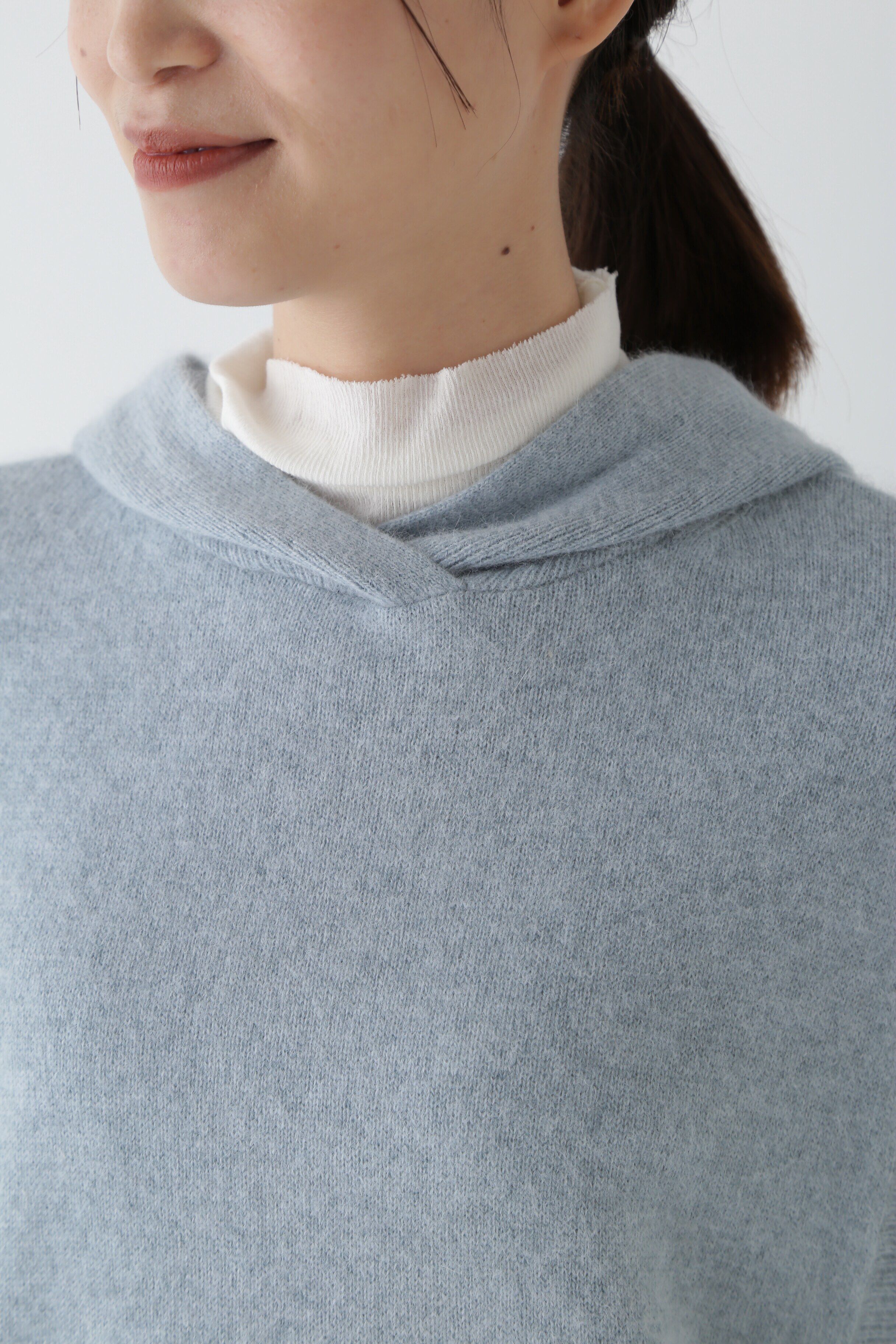  「◆へアリーフードベスト」|ニット・セーター|