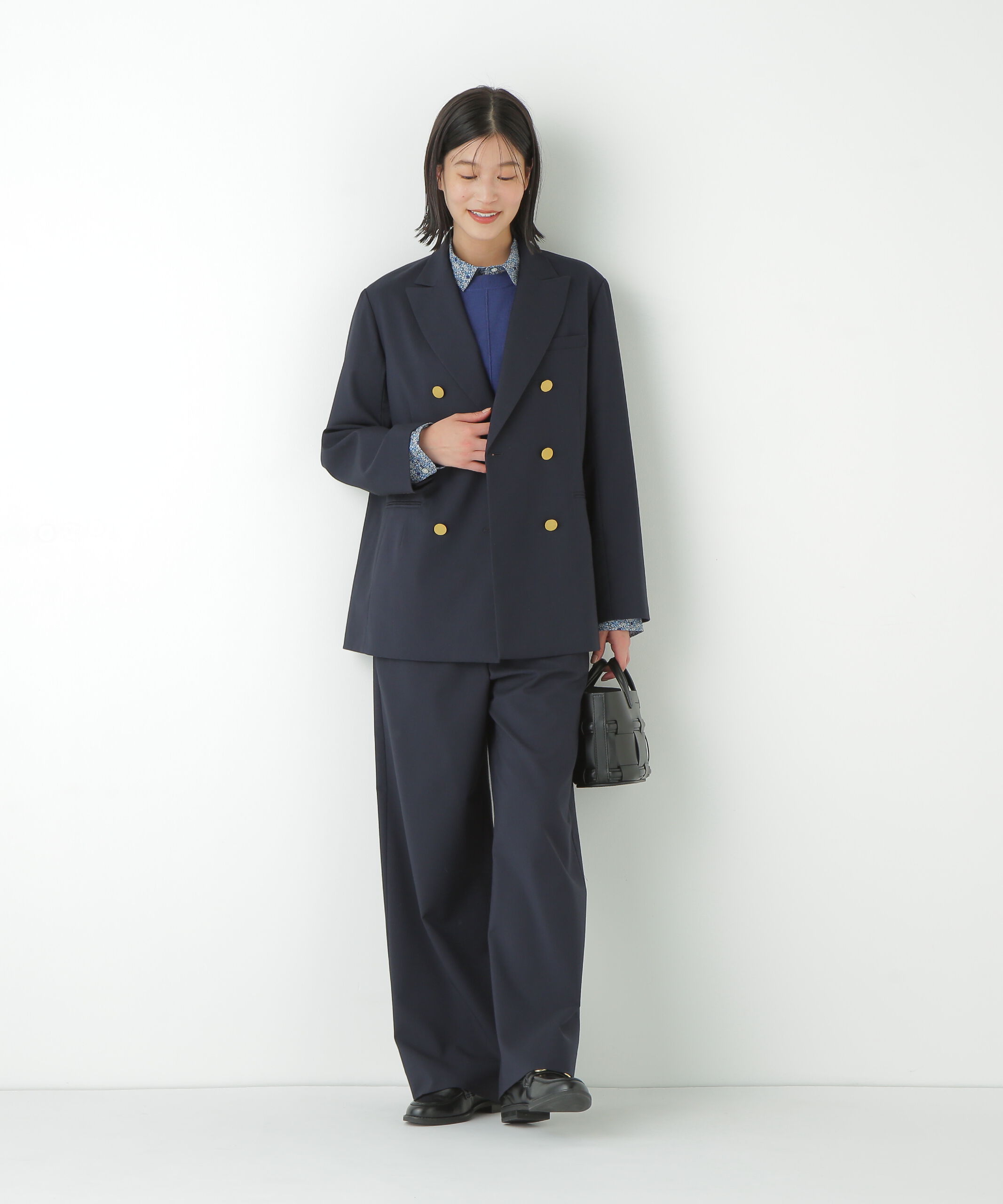  「◆強撚シャークスキンセミワイドパンツ」|その他|