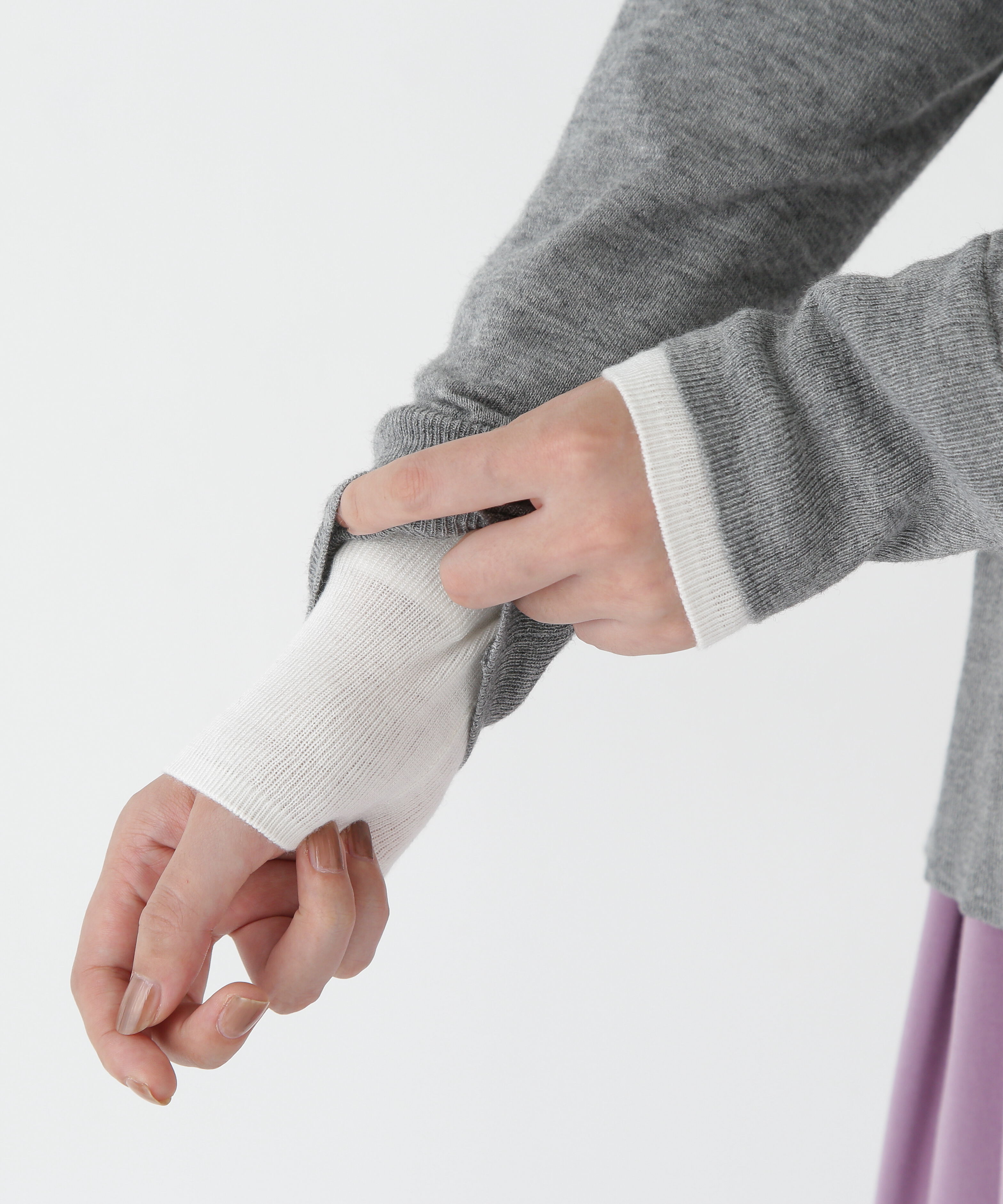  「◆ハイゲージバイカラーハイネックプルオーバー」|ニット・セーター|