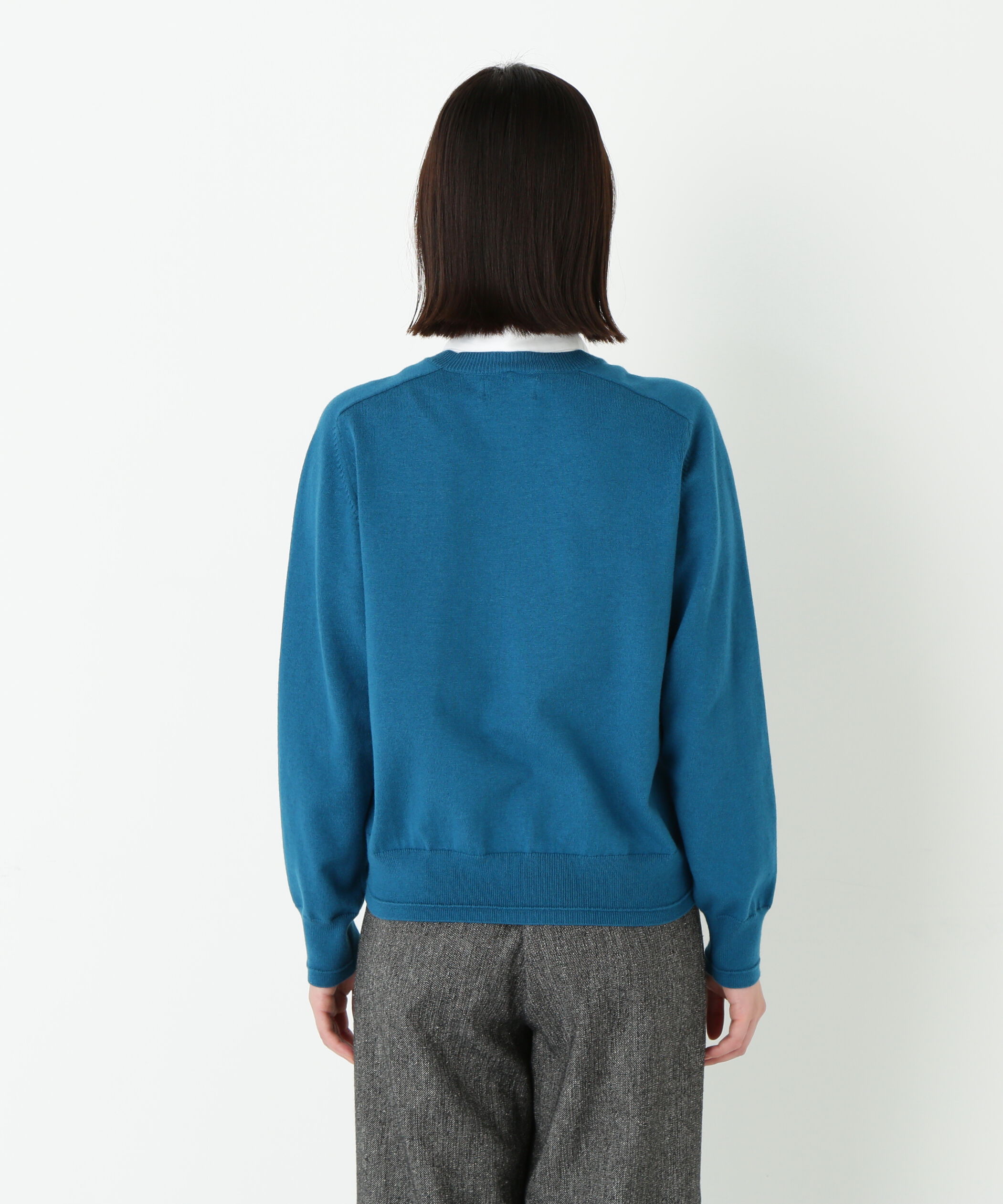  「◆ウールコットンシャツカラーニット」|ニット・セーター|